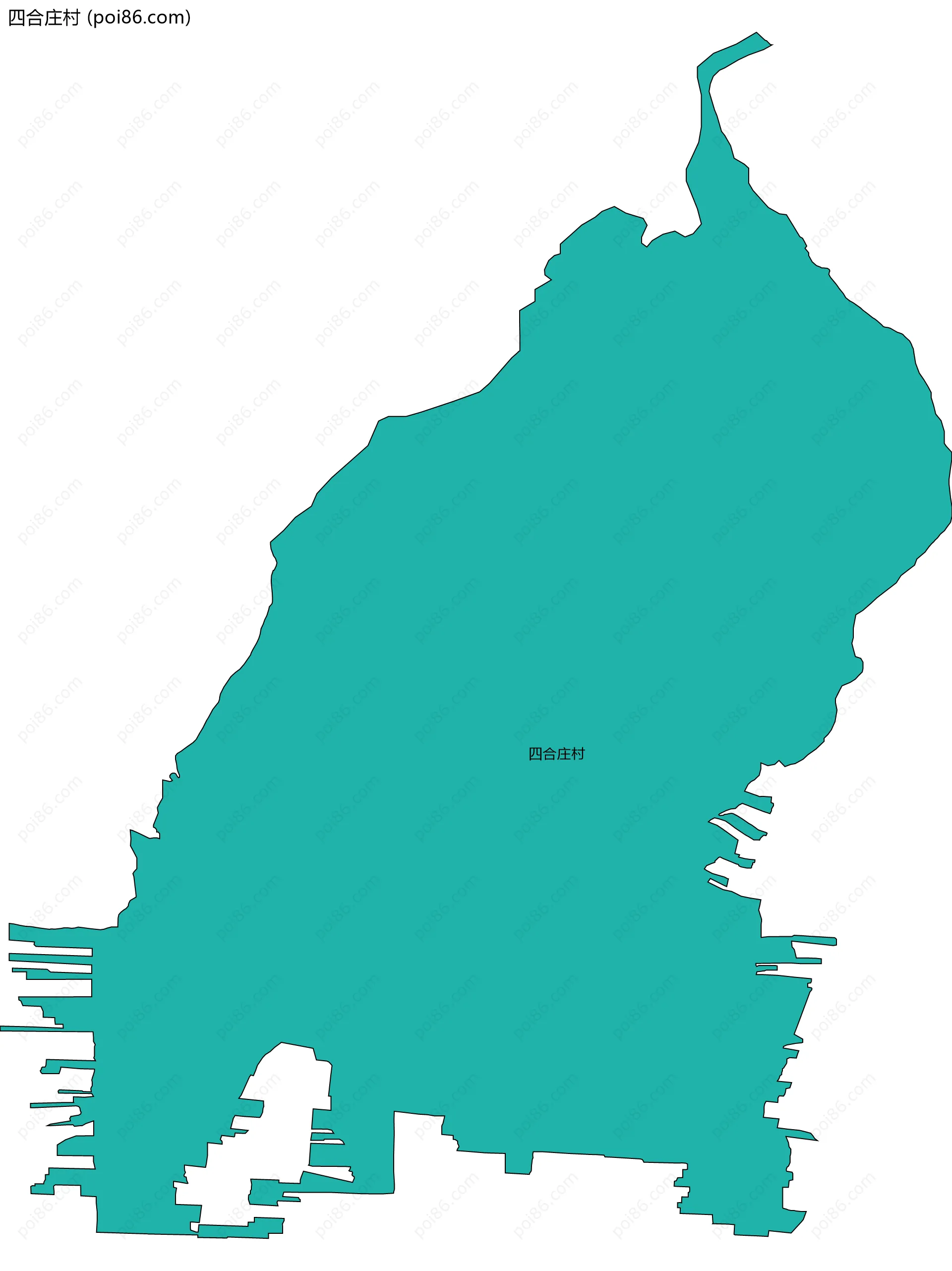 四合庄村边界地图