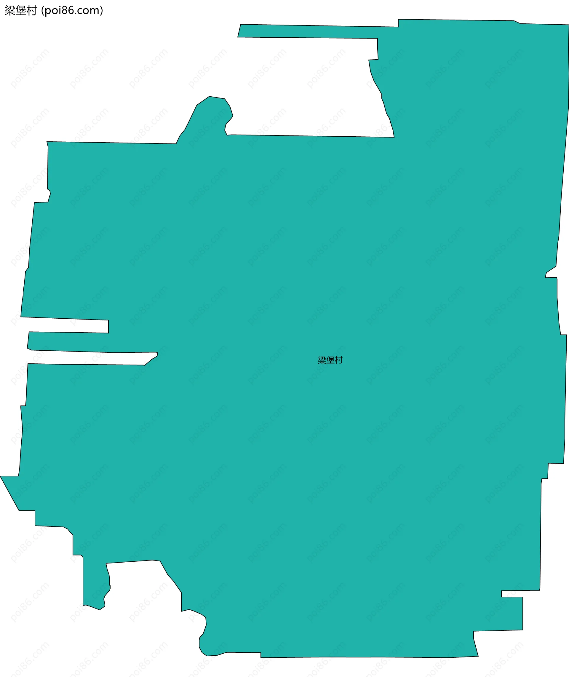 梁堡村边界地图