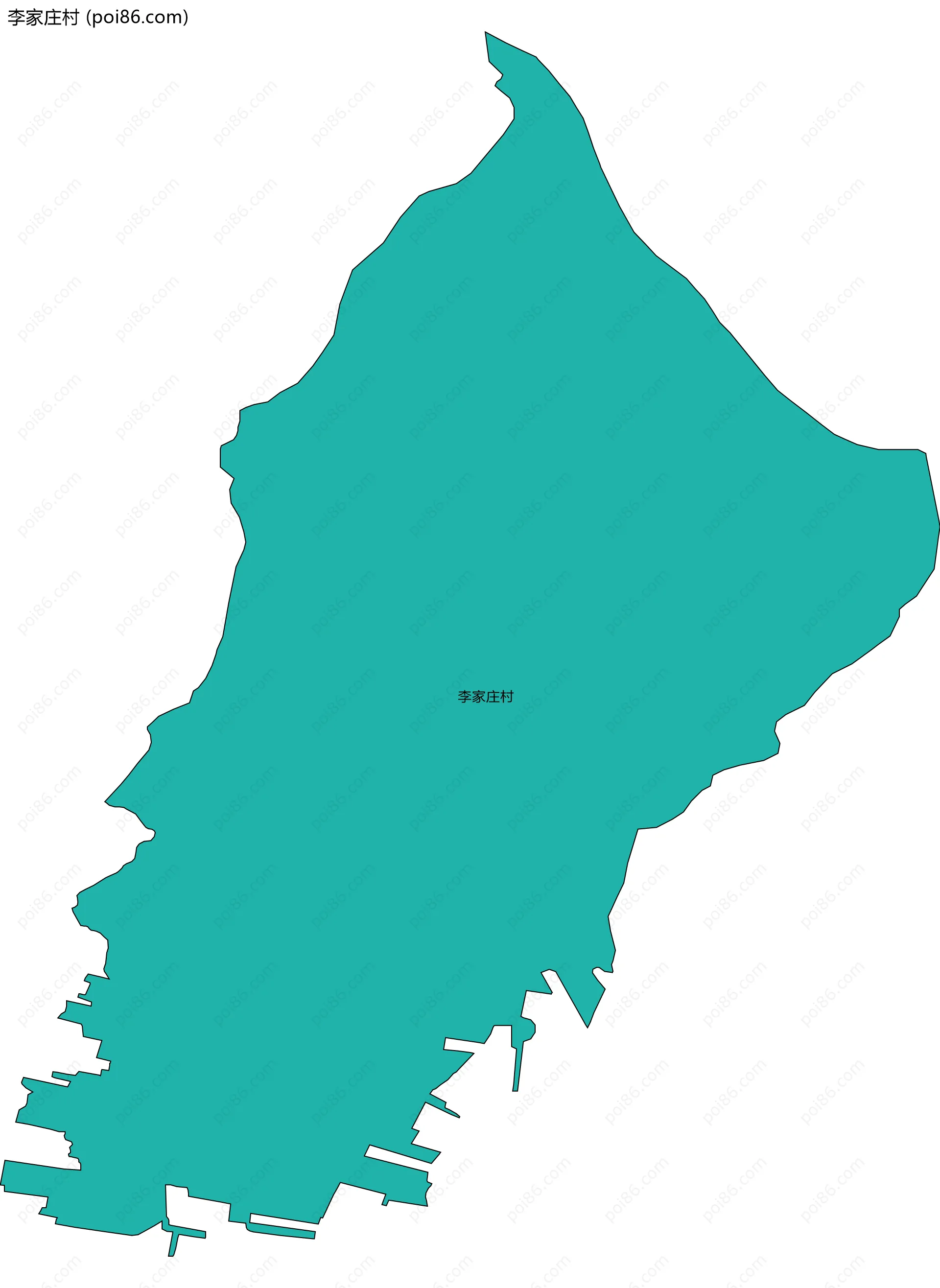 李家庄村边界地图