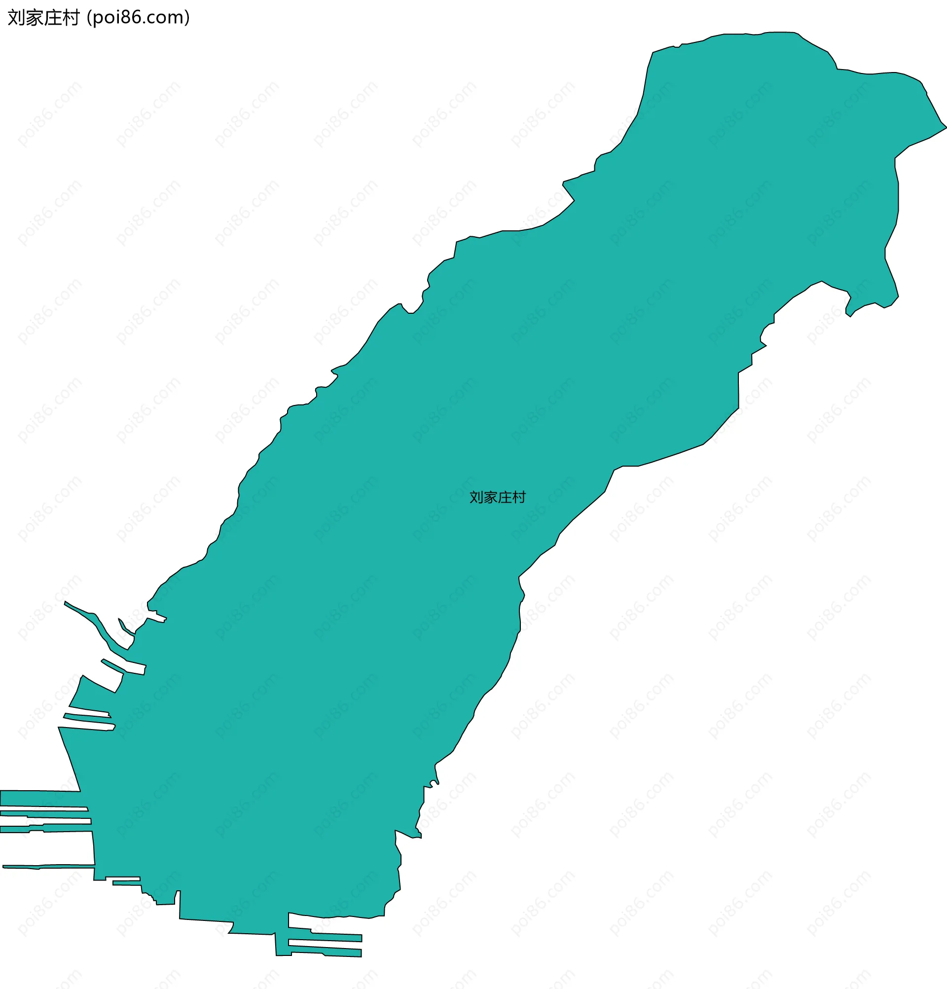 刘家庄村边界地图