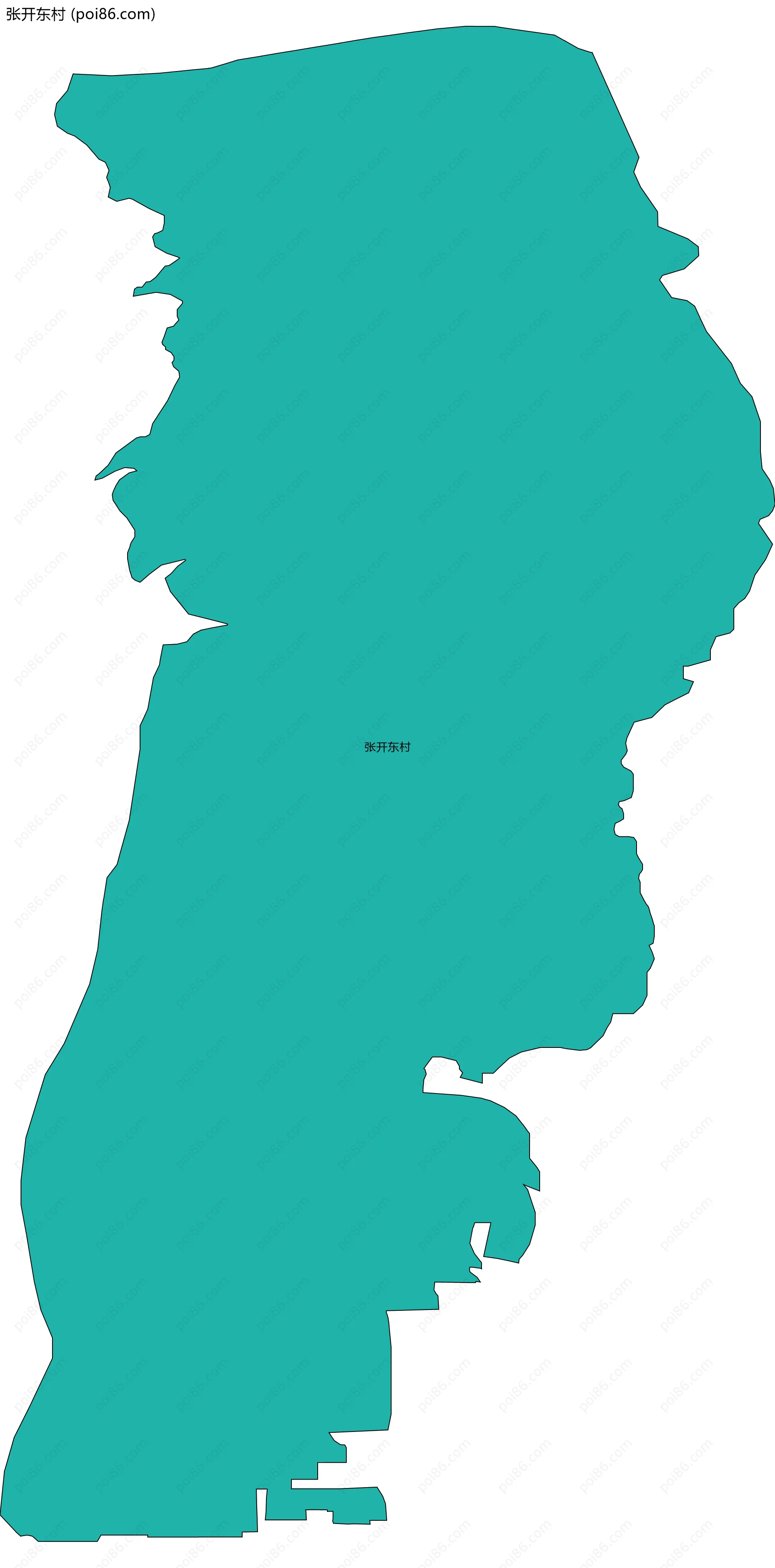 张开东村边界地图