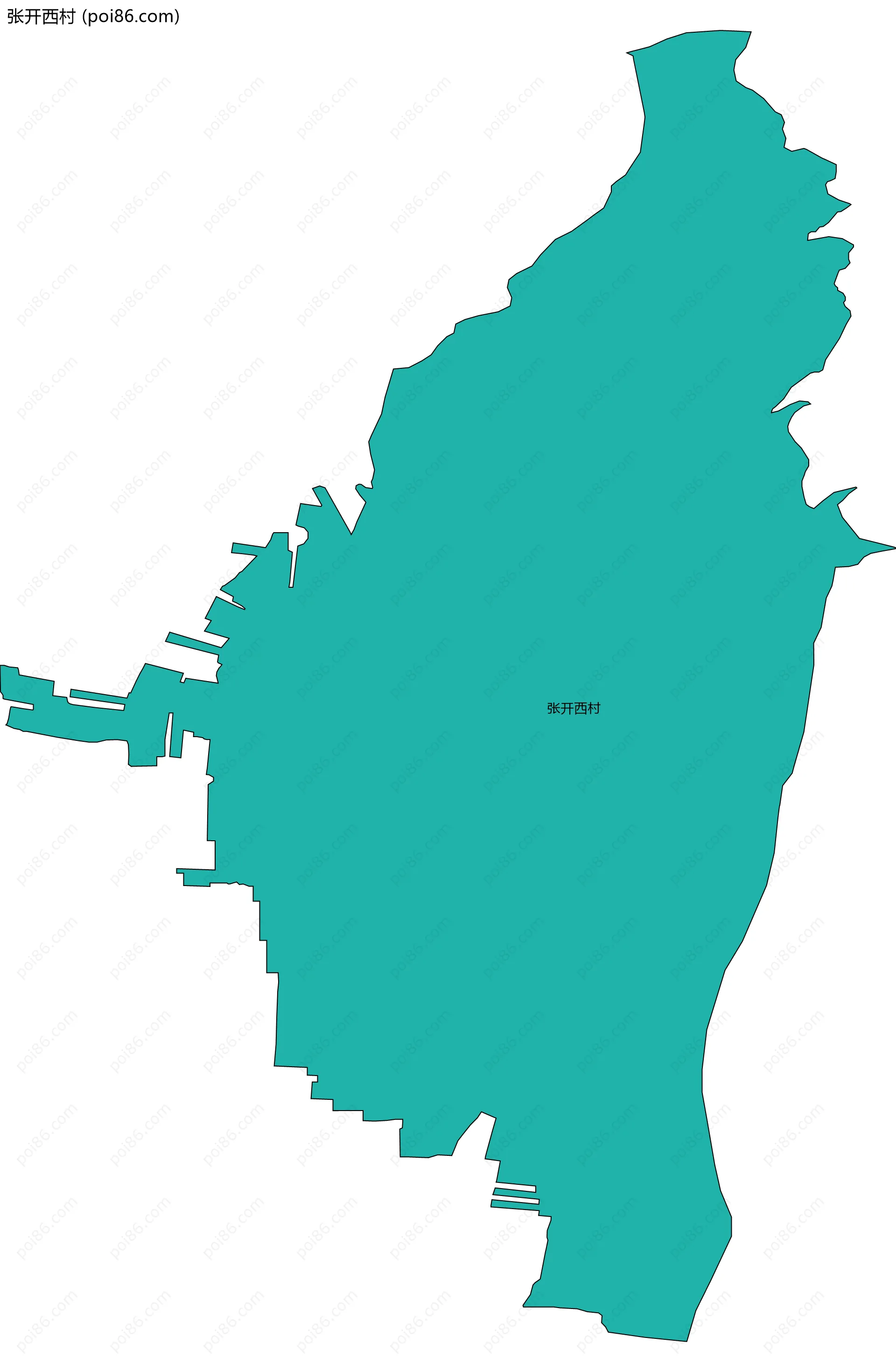 张开西村边界地图
