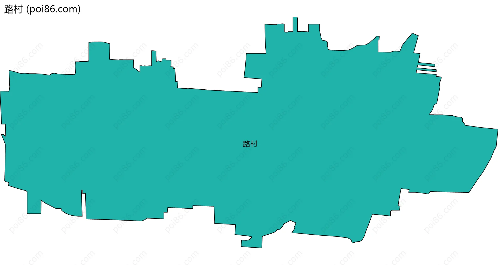 路村边界地图