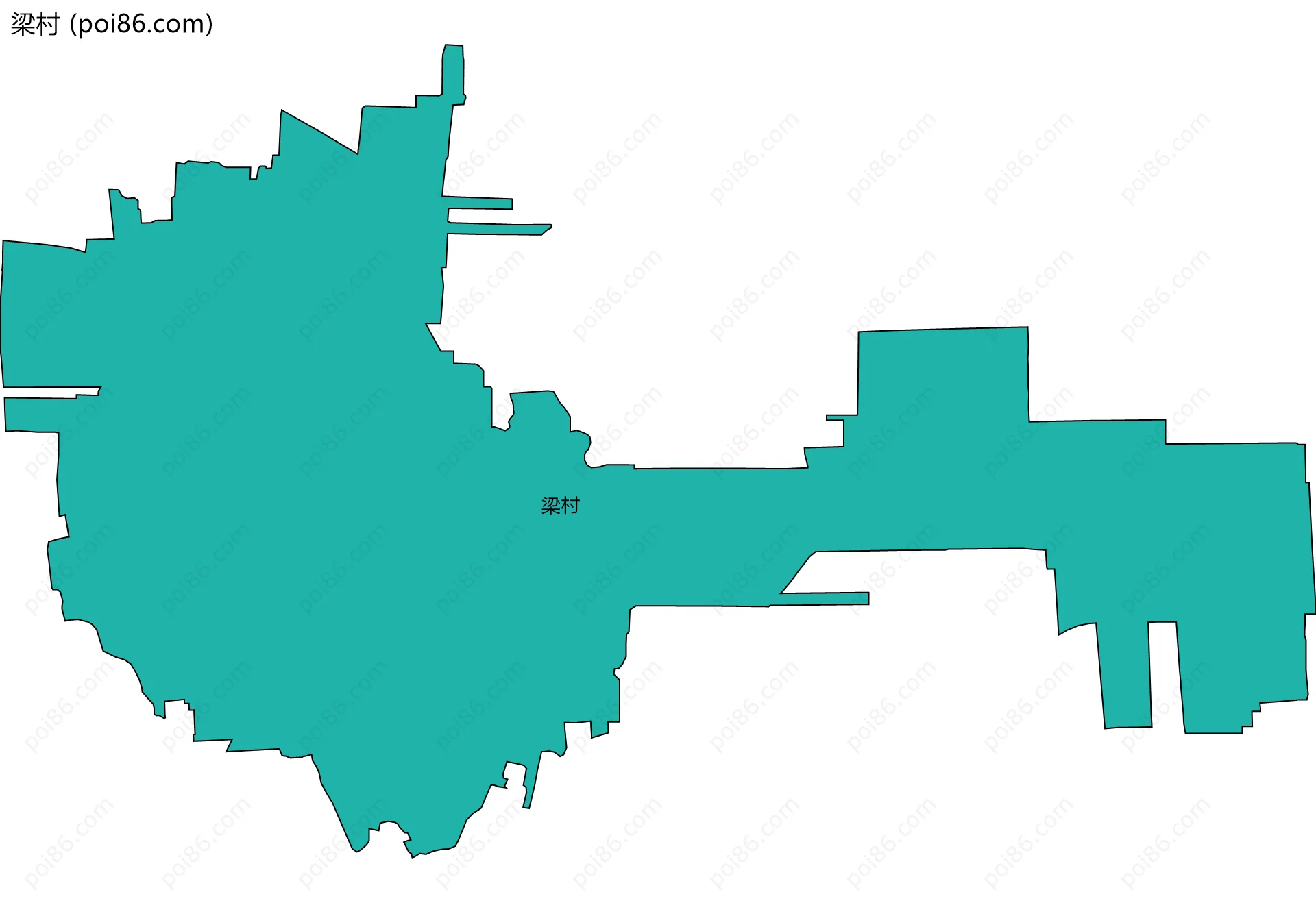 梁村边界地图