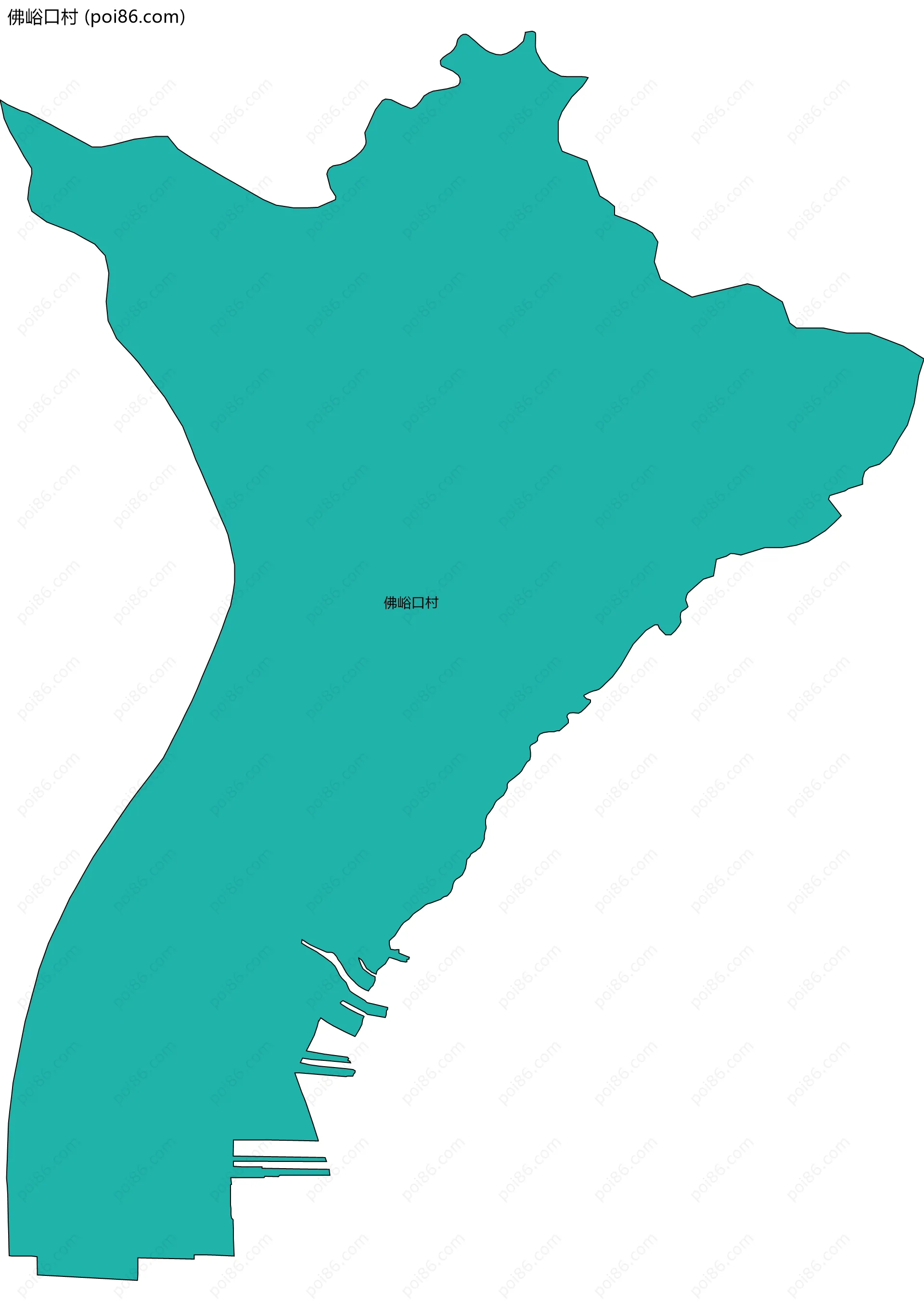 佛峪口村边界地图