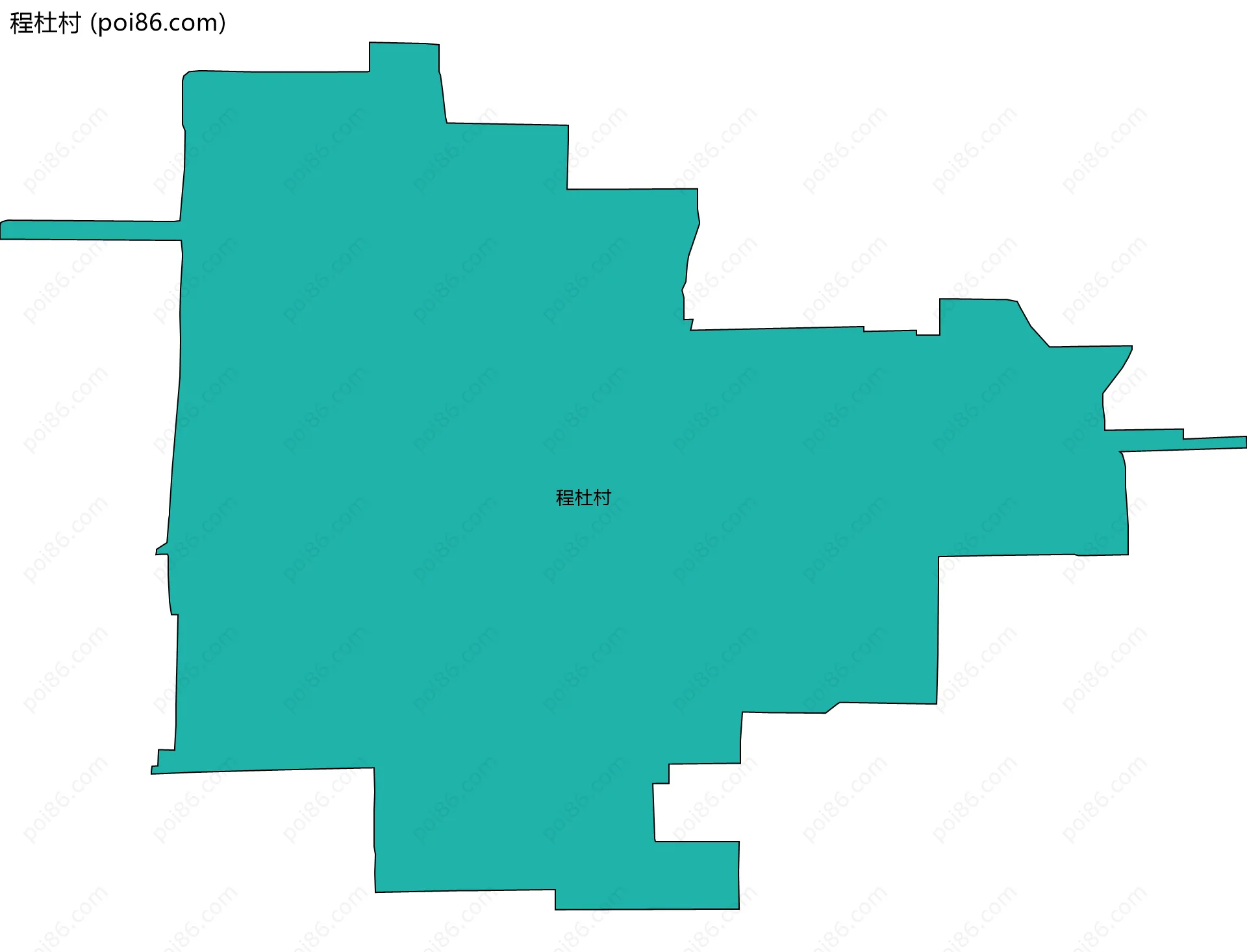 程杜村边界地图