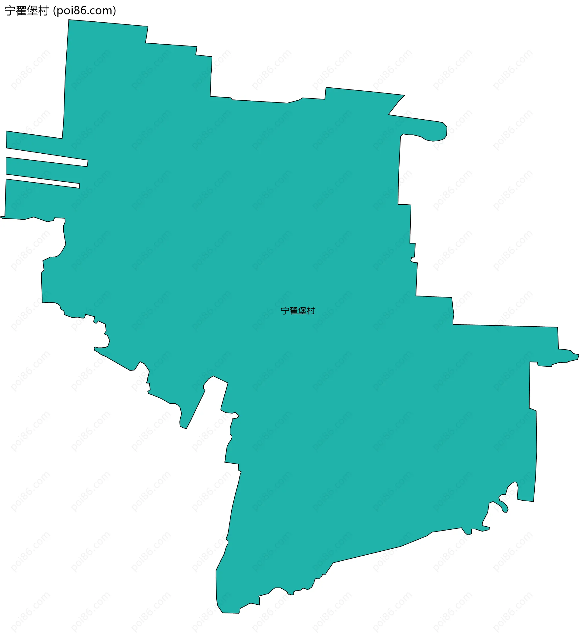 宁翟堡村边界地图