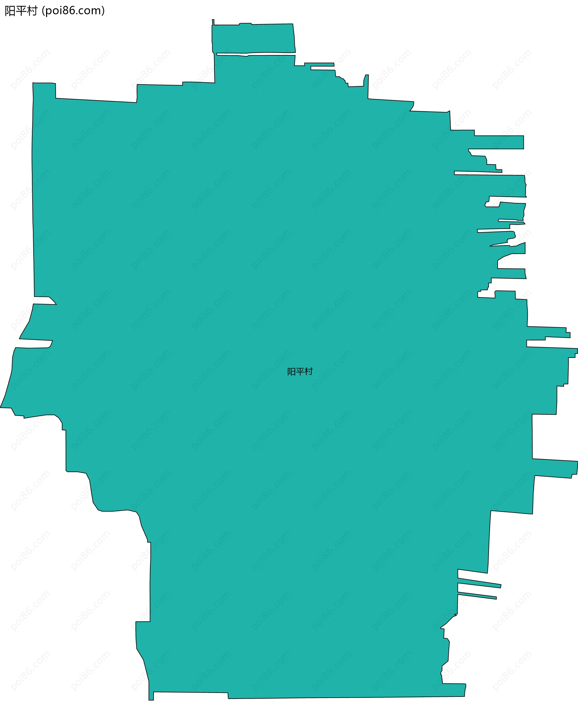 阳平村边界地图