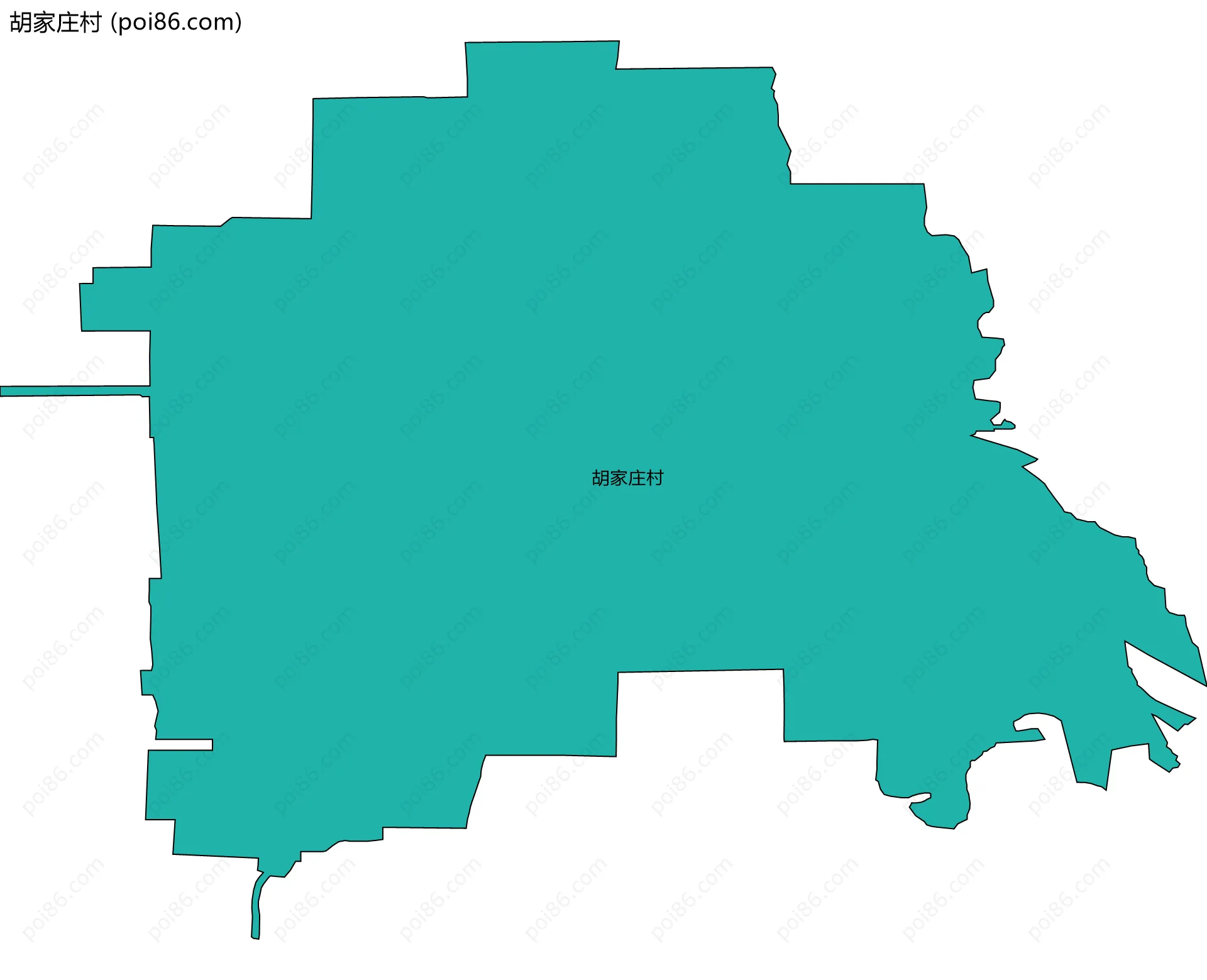 胡家庄村边界地图