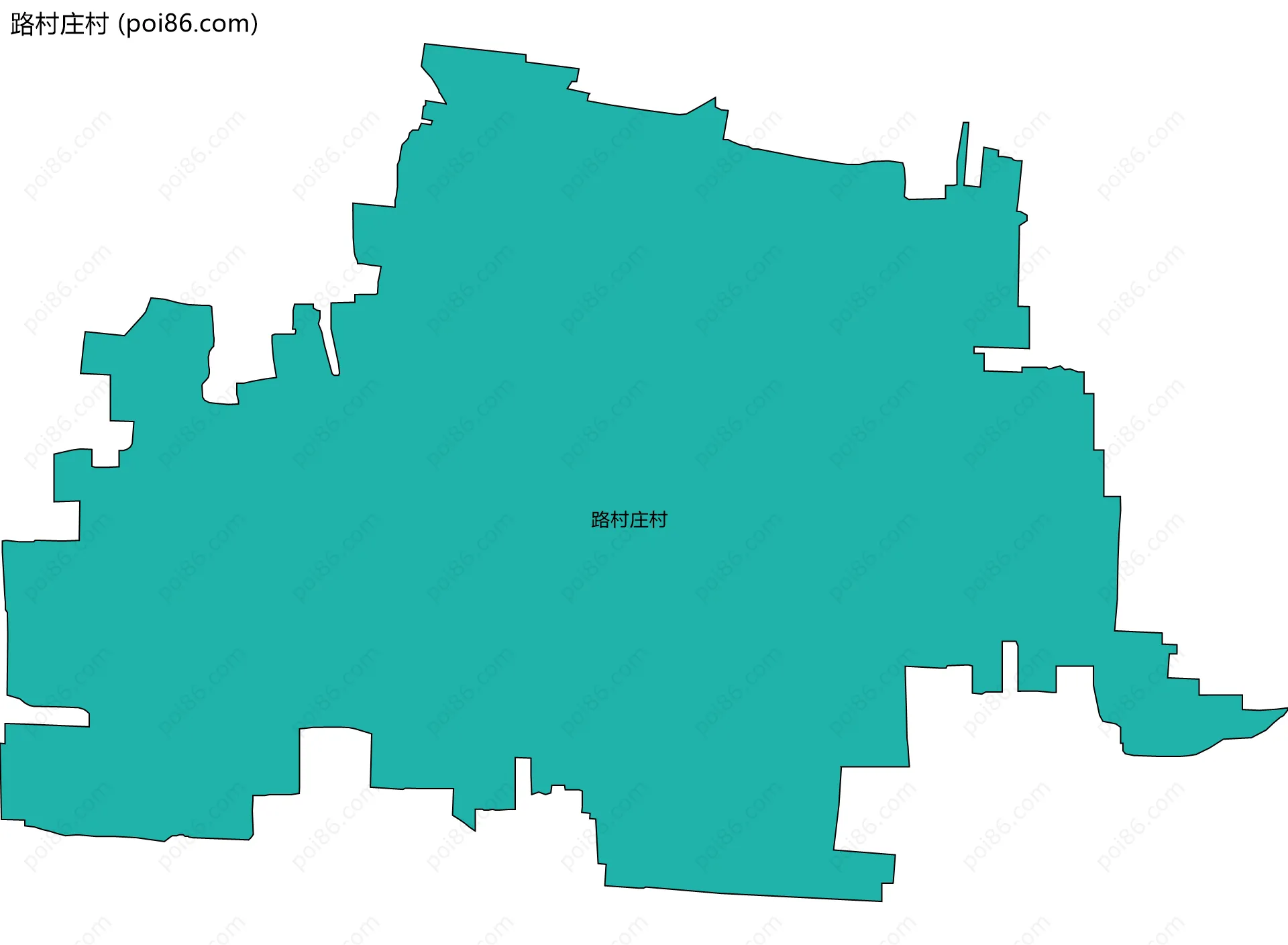 路村庄村边界地图