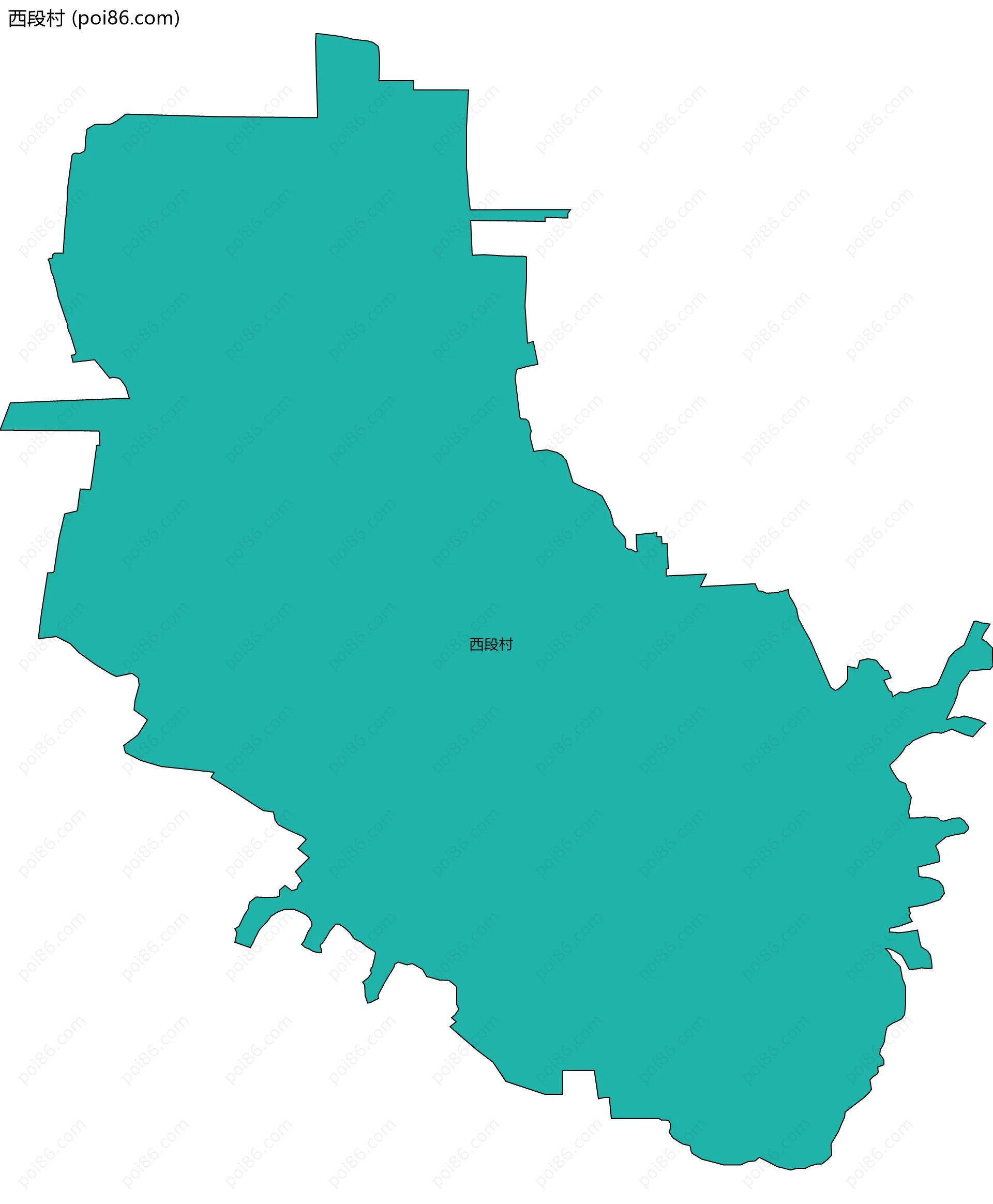 西段村边界地图