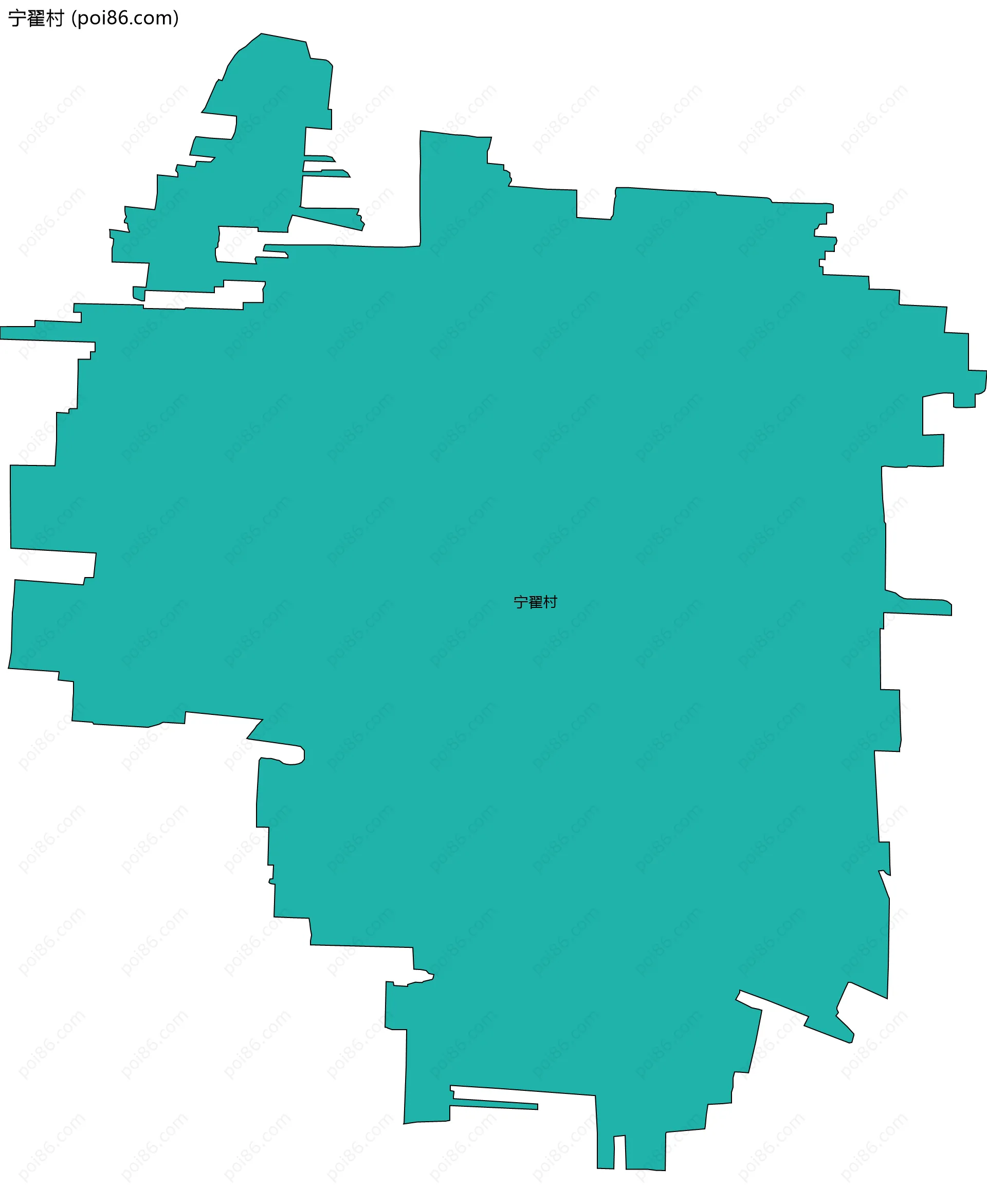 宁翟村边界地图