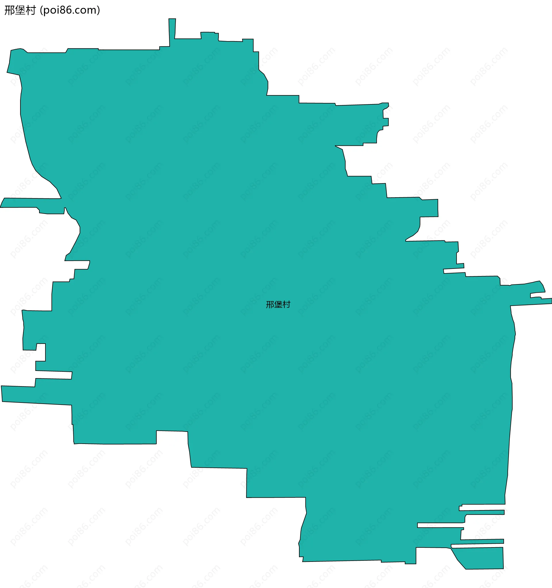 邢堡村边界地图