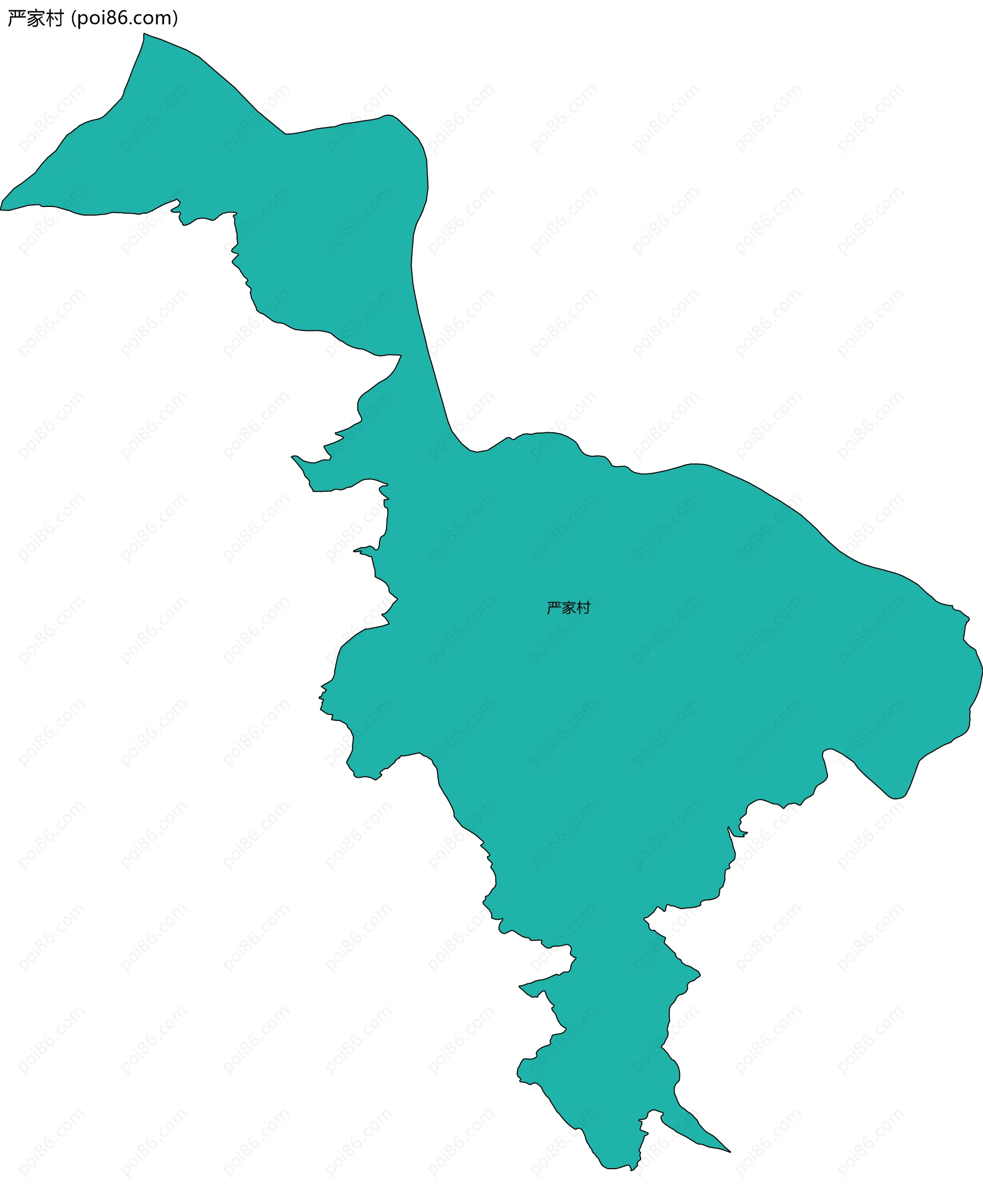 严家村边界地图