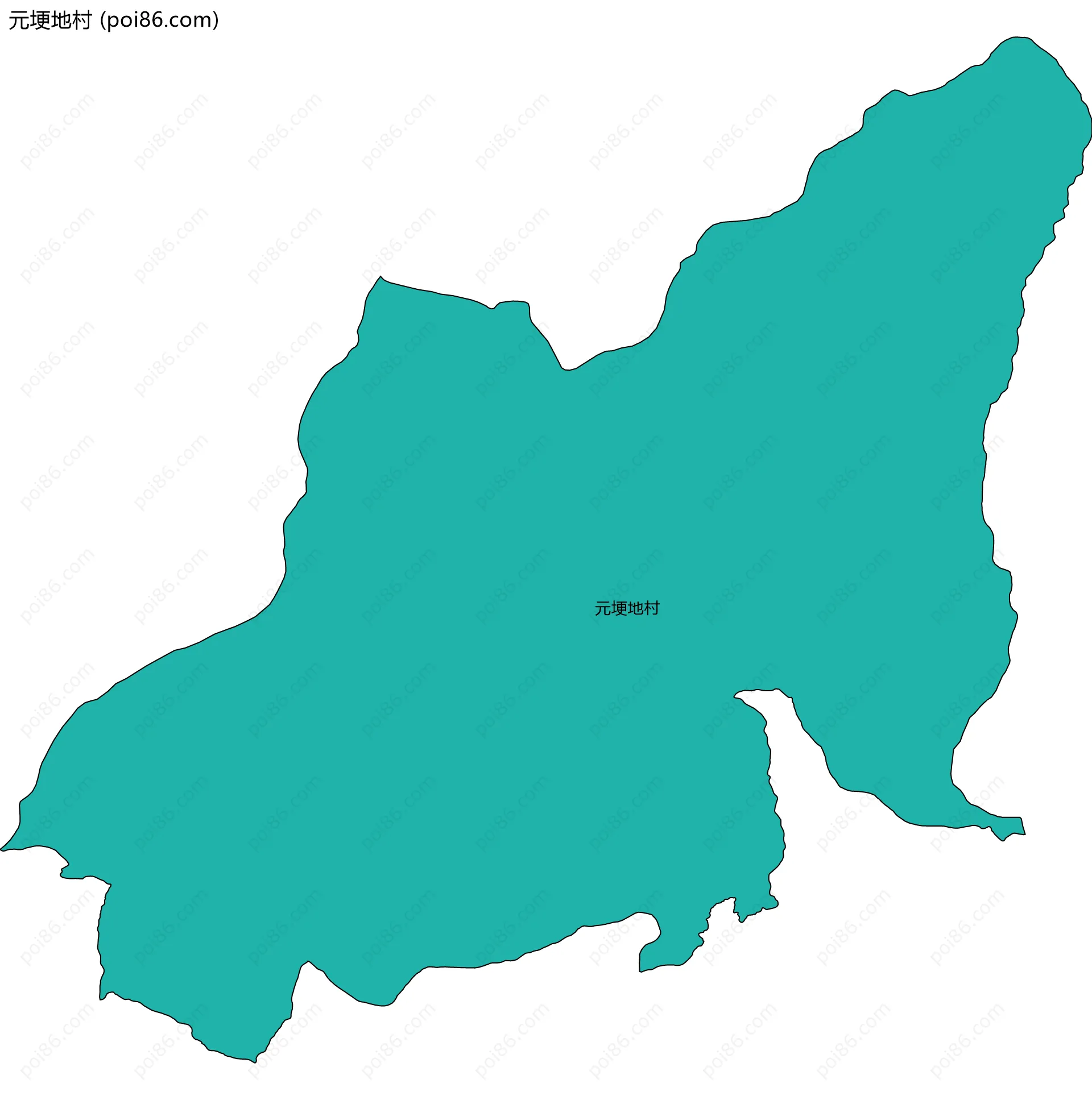 元埂地村边界地图