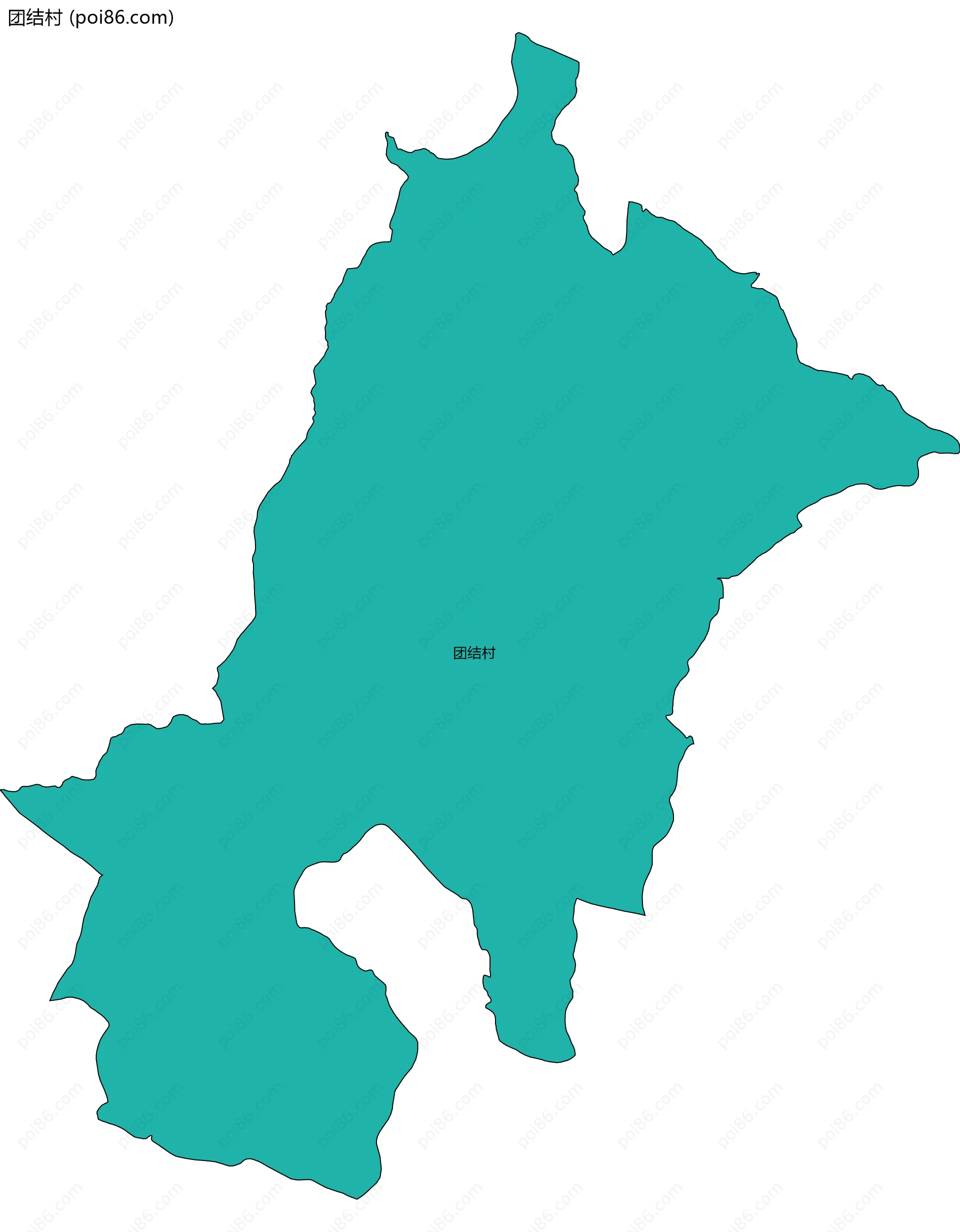 团结村边界地图