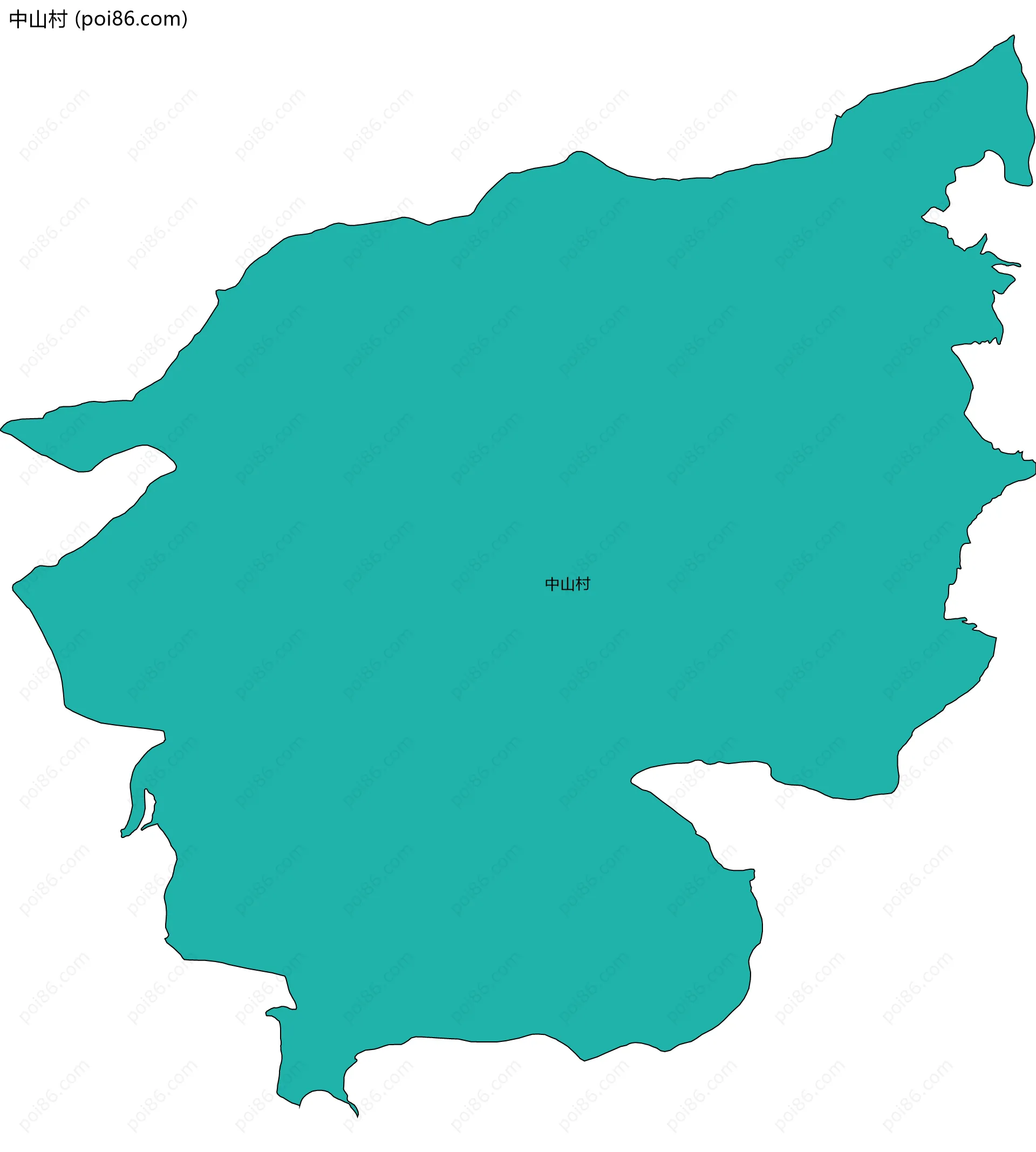 中山村边界地图