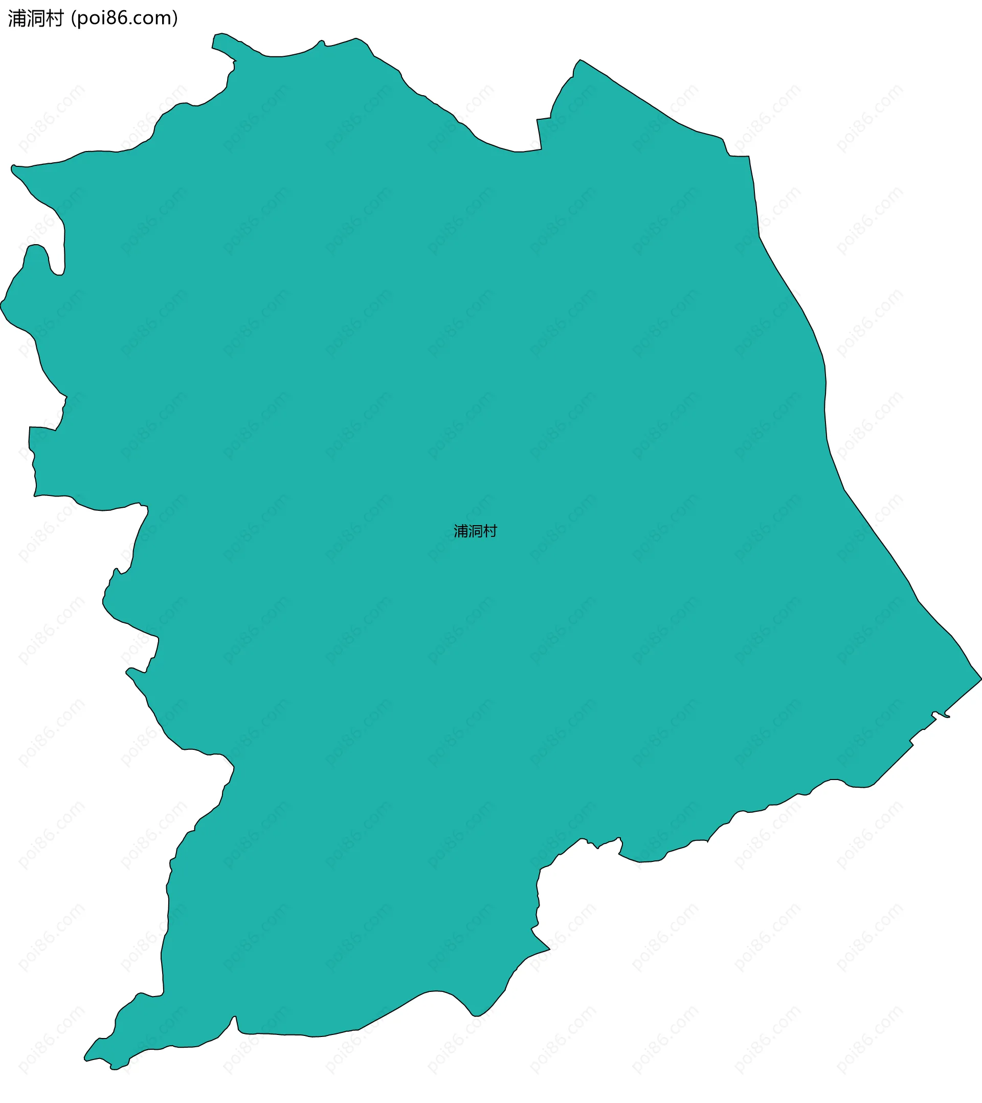 浦洞村边界地图
