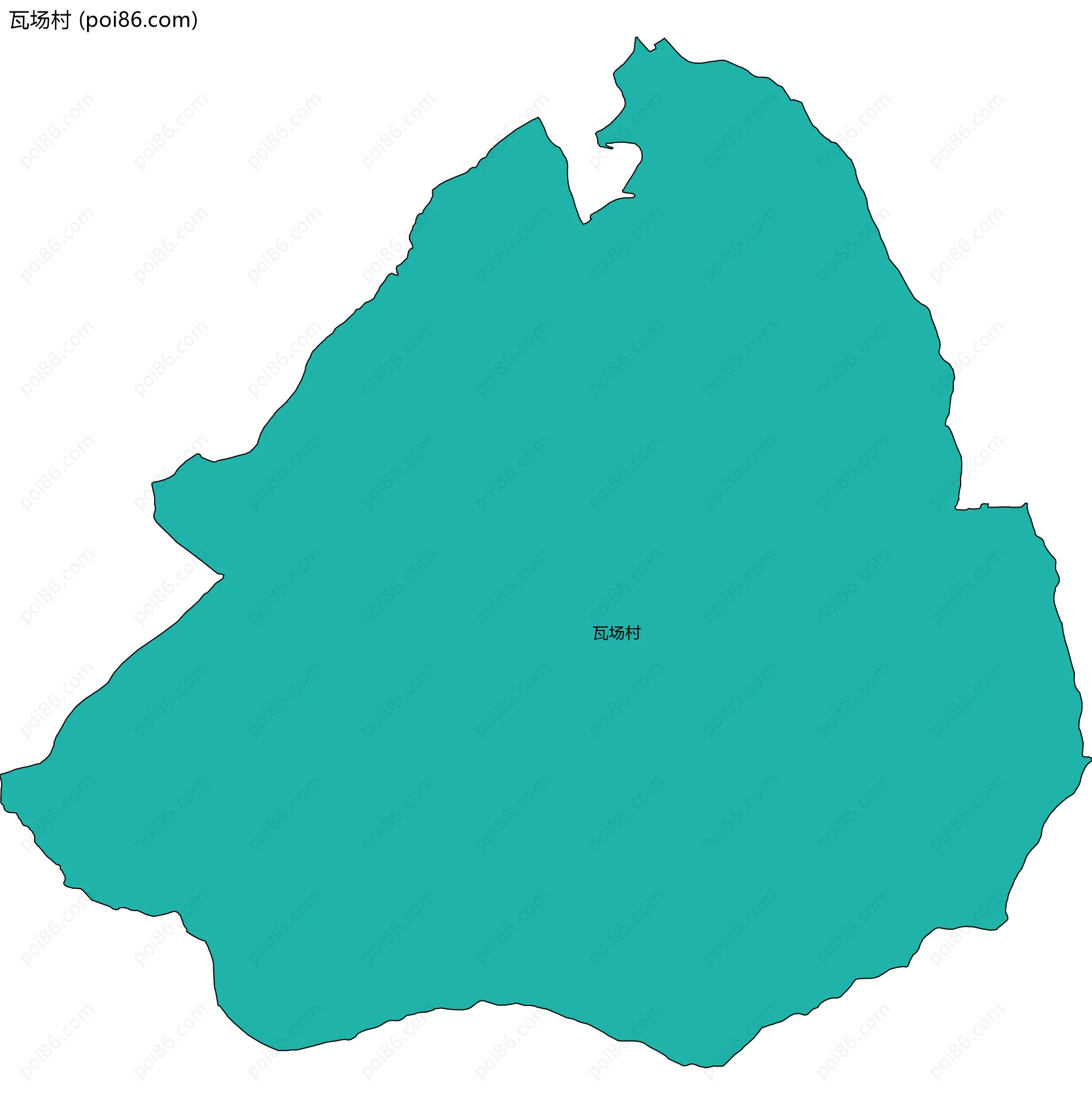 瓦场村边界地图