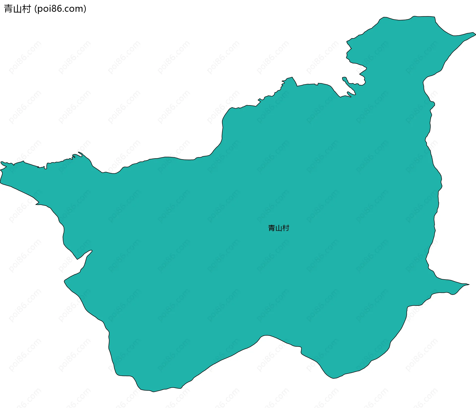 青山村边界地图