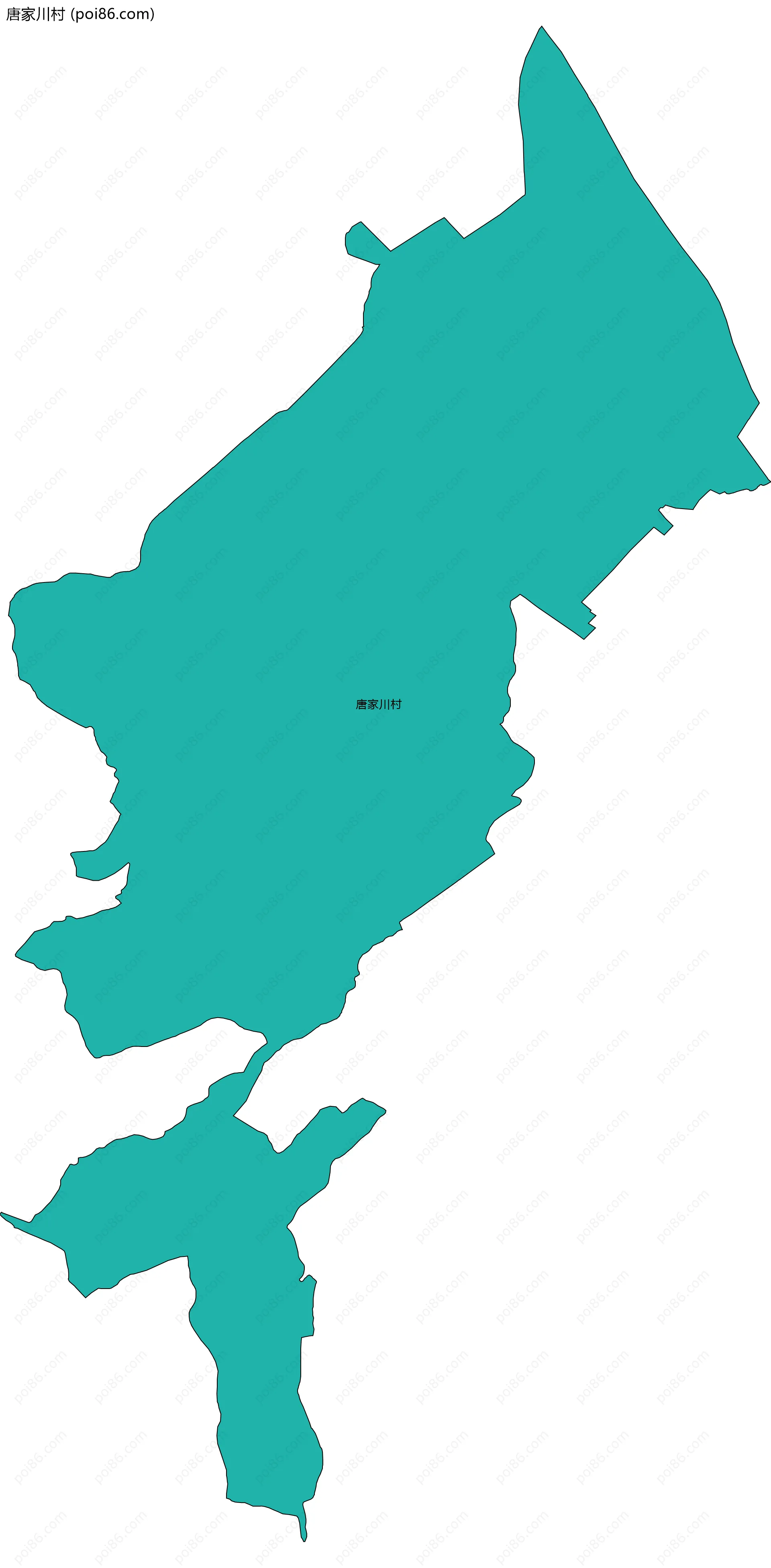 唐家川村边界地图