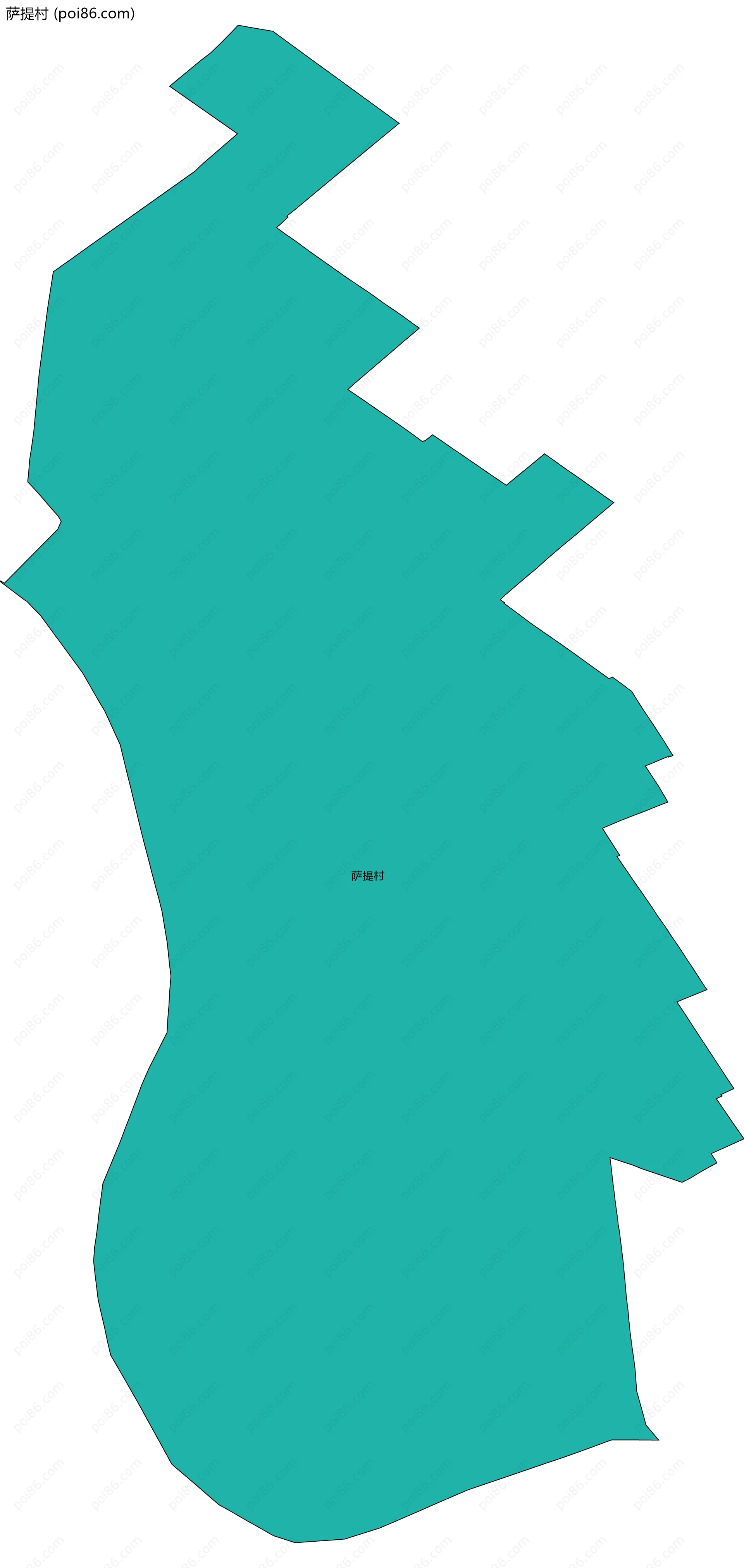 萨提村边界地图