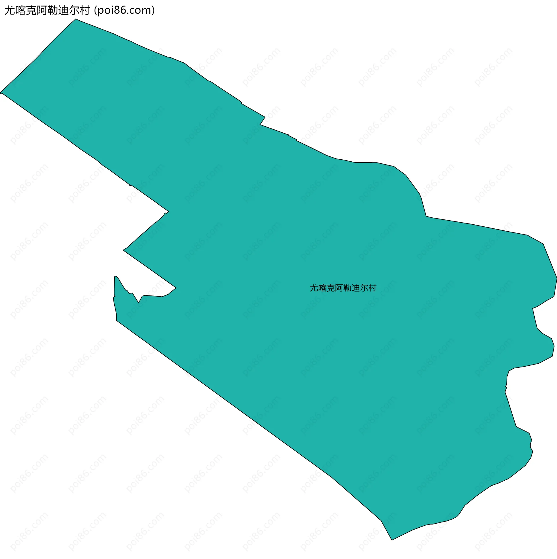 尤喀克阿勒迪尔村边界地图