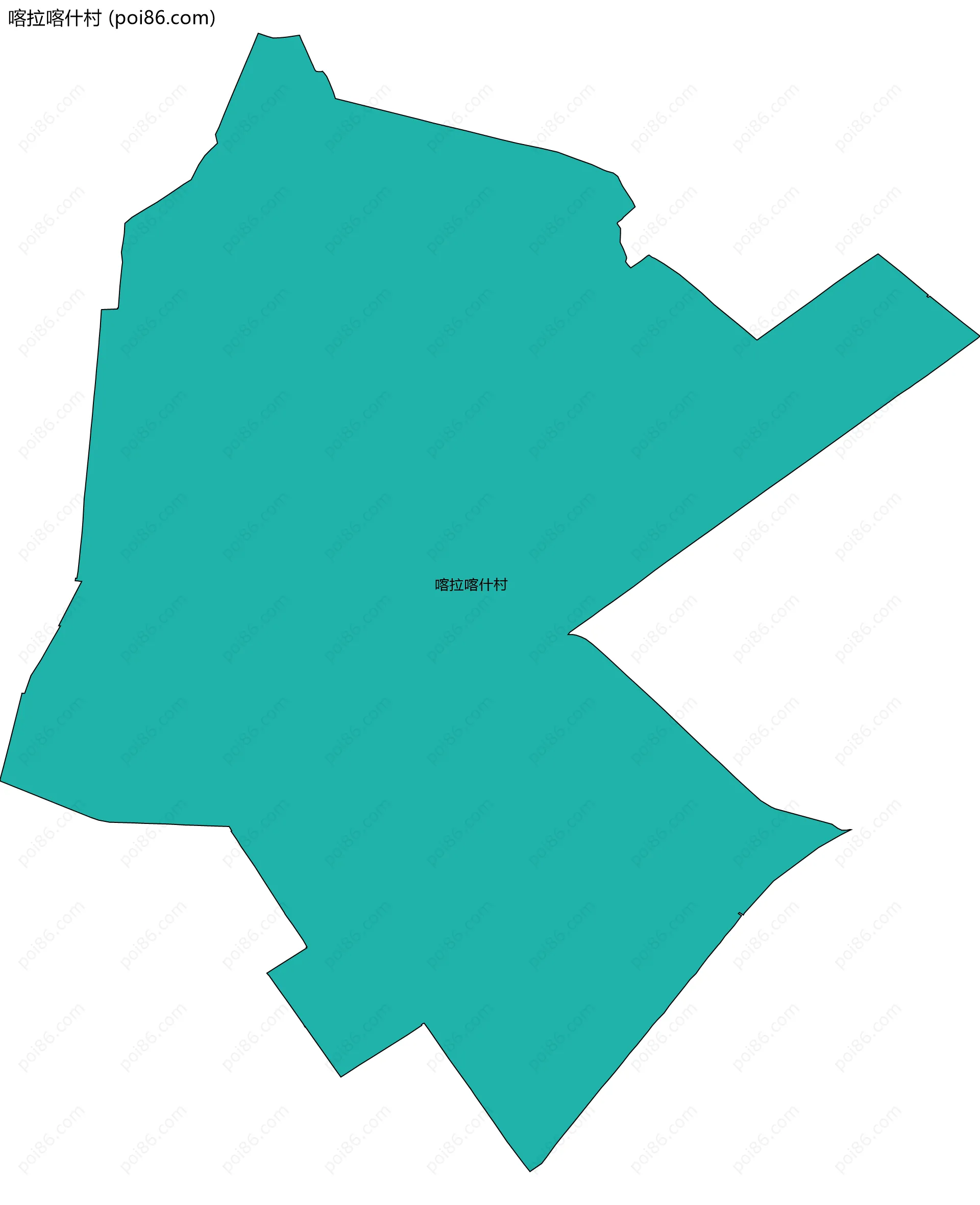 喀拉喀什村边界地图