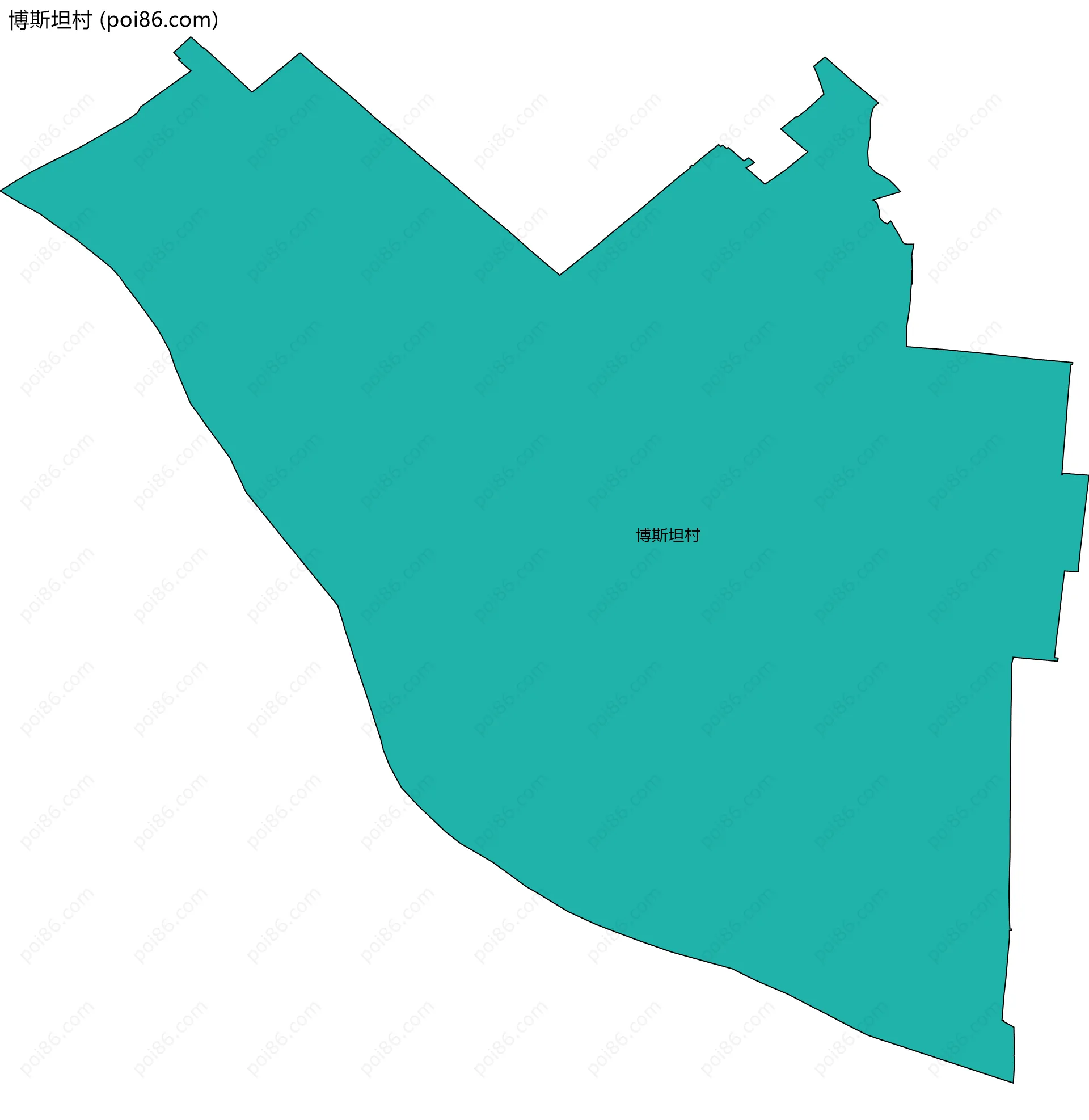 博斯坦村边界地图