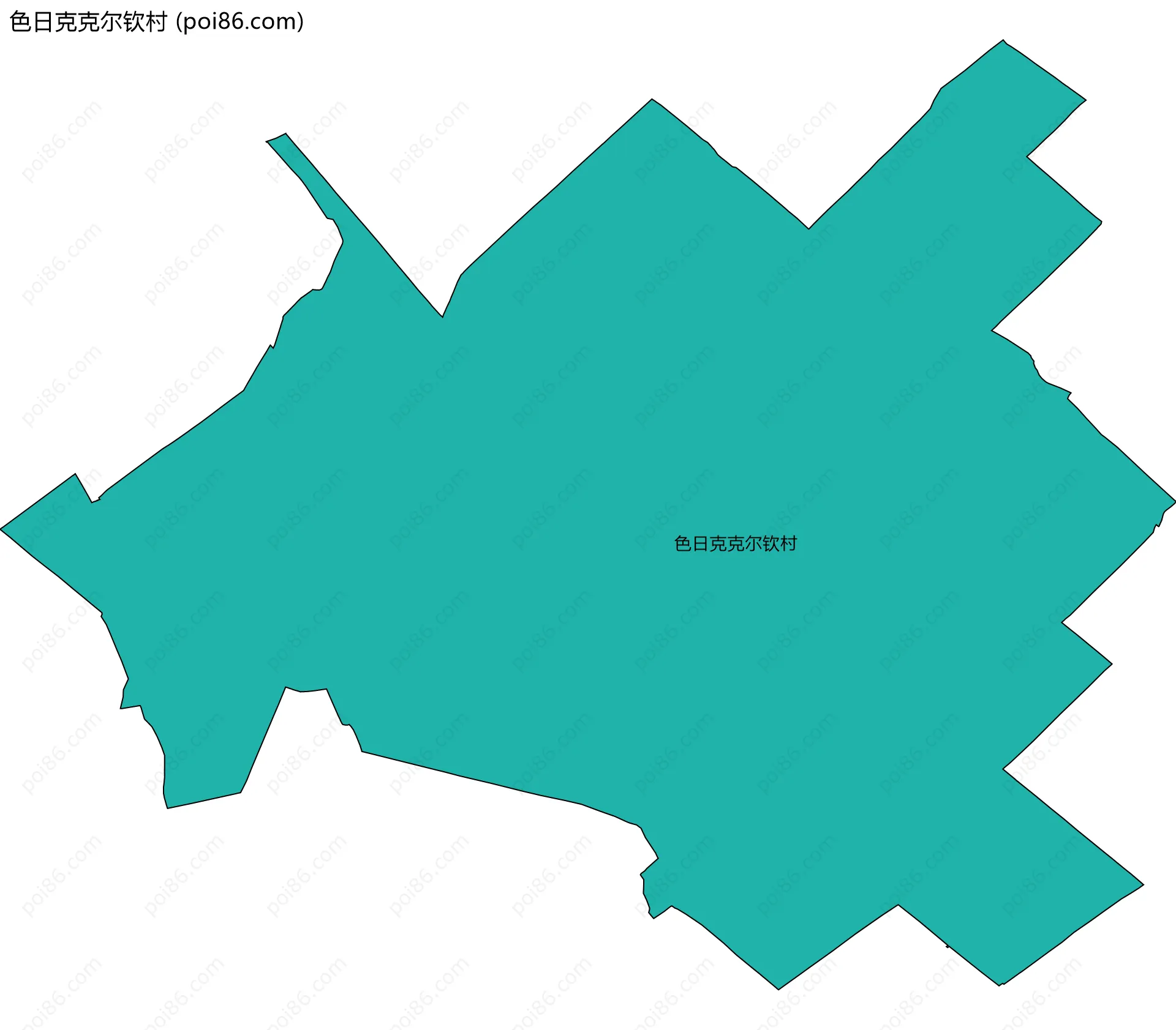色日克克尔钦村边界地图