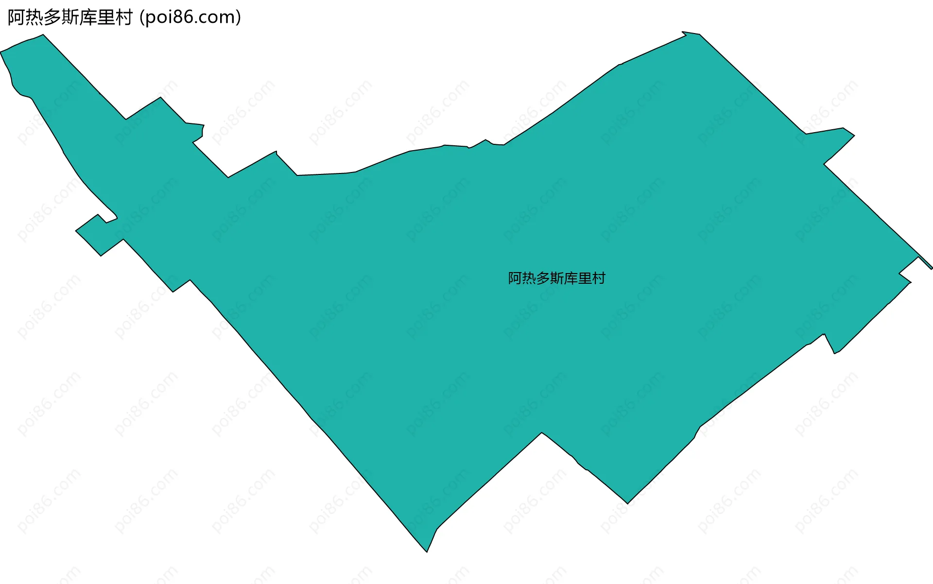 阿热多斯库里村边界地图
