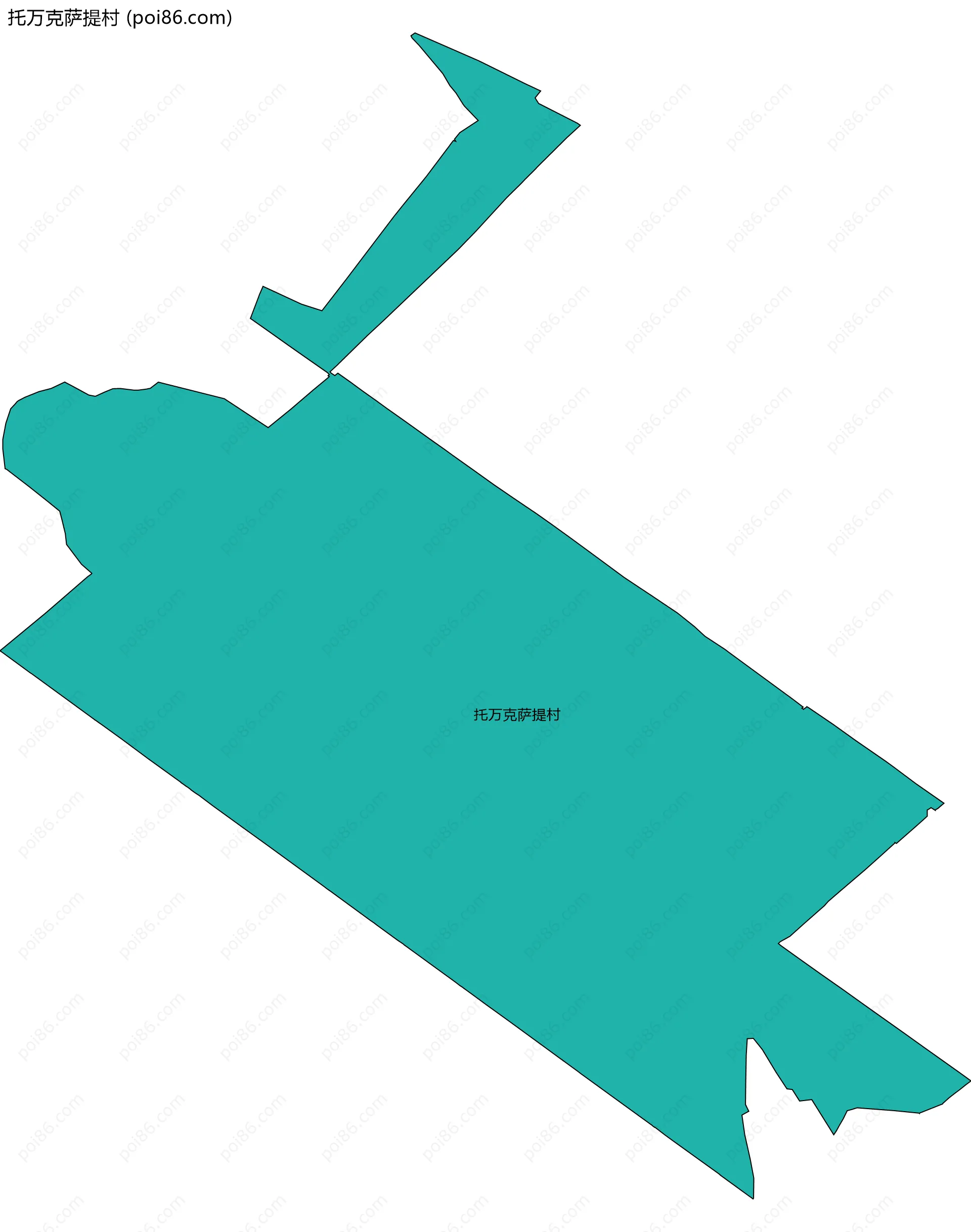 托万克萨提村边界地图