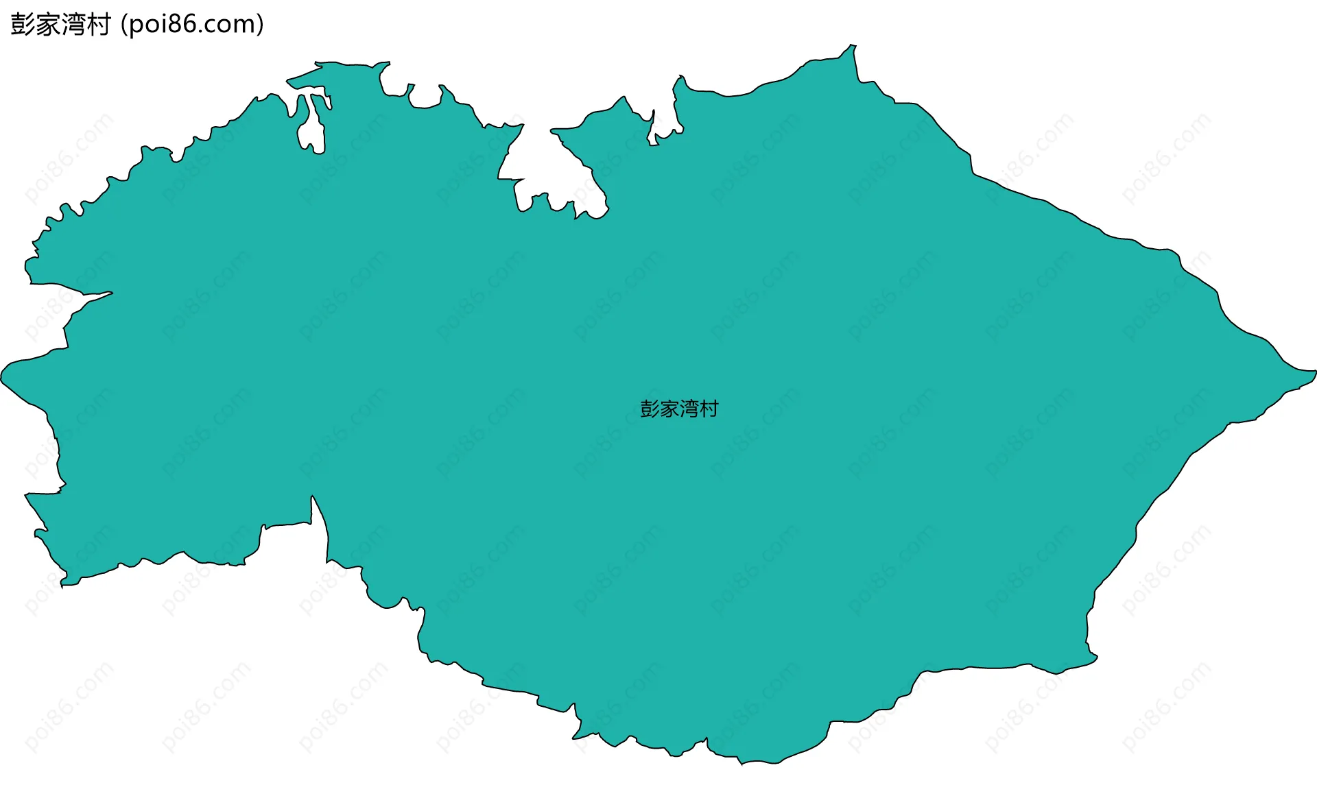 彭家湾村边界地图