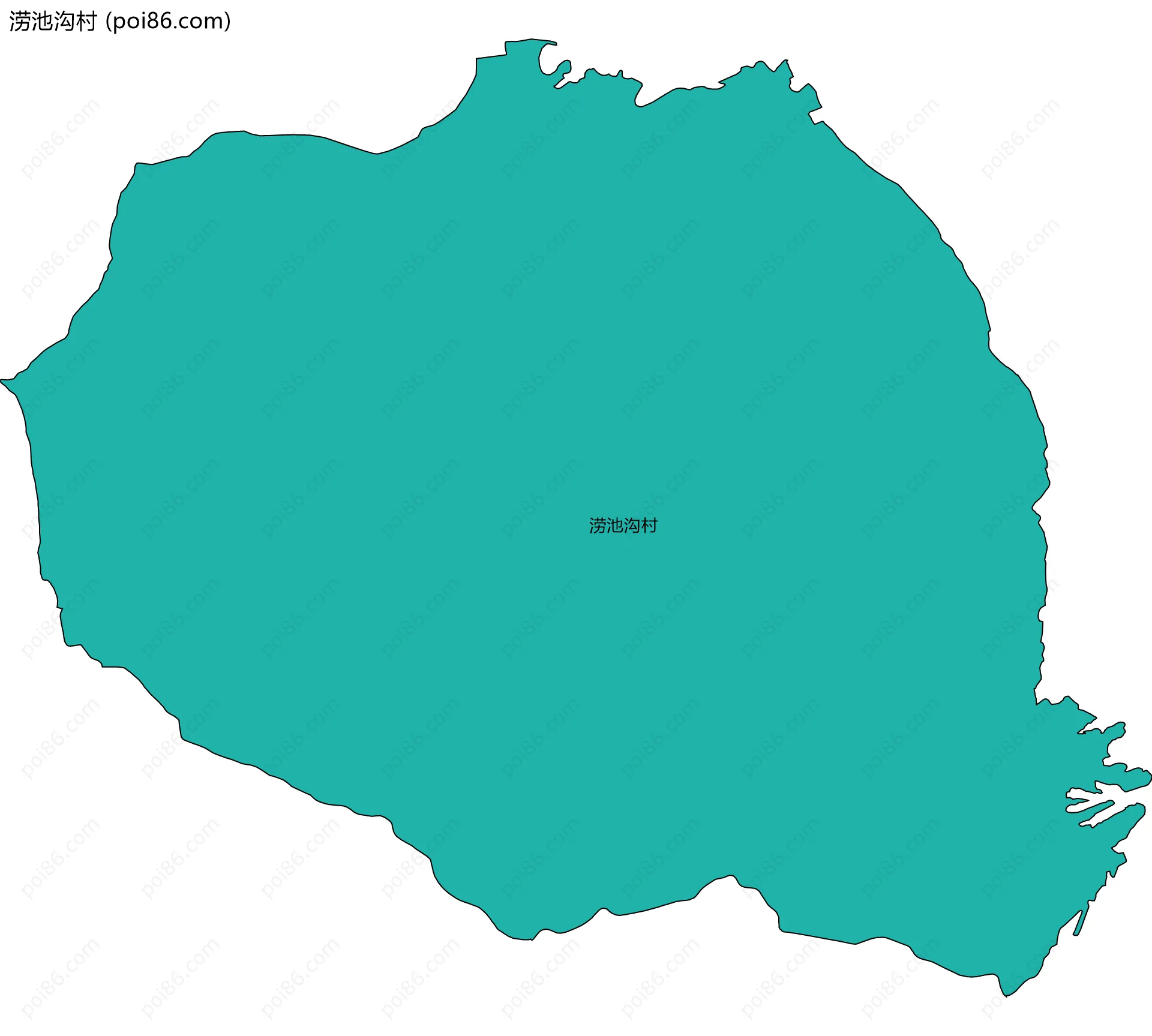 涝池沟村边界地图