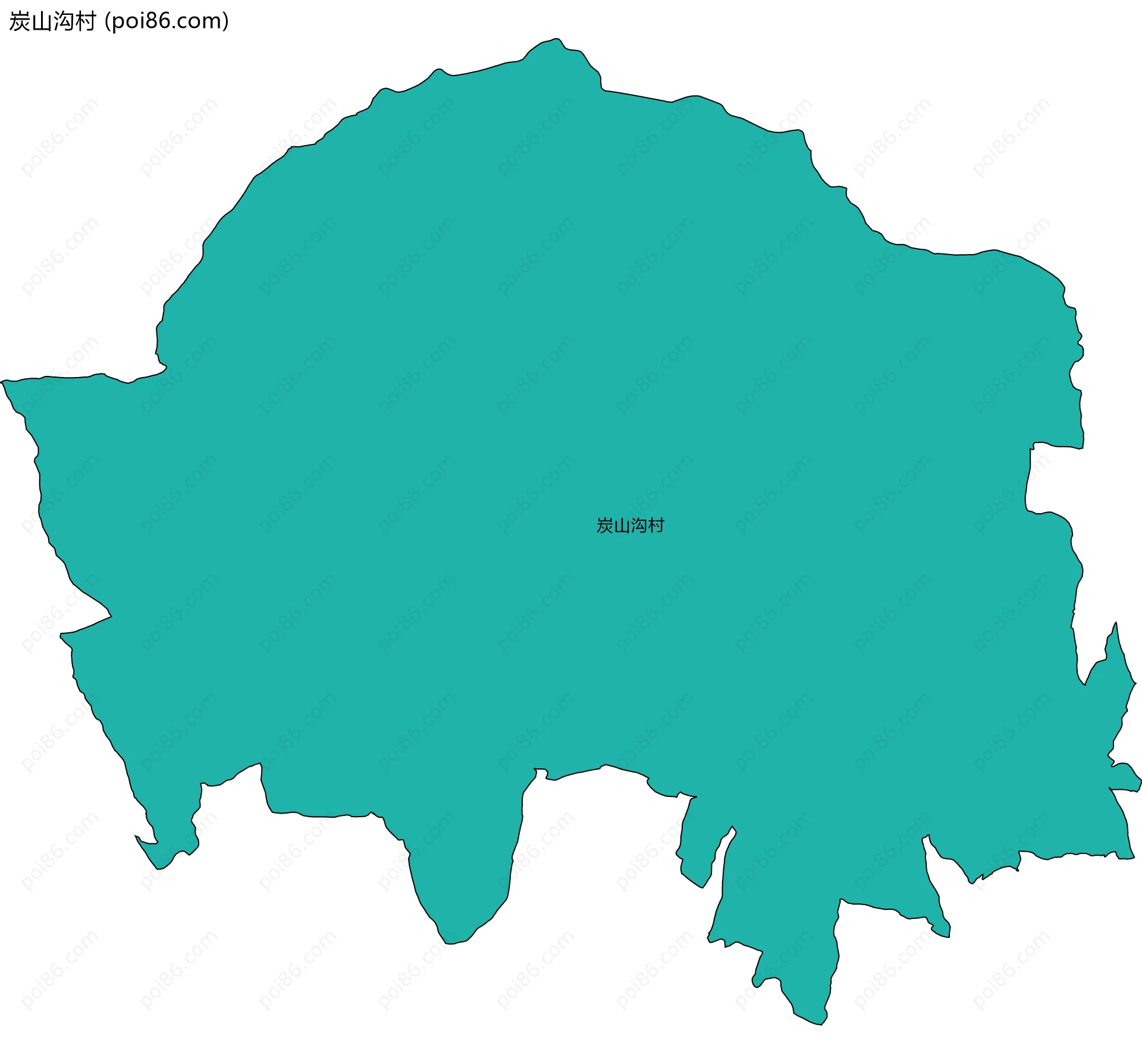 炭山沟村边界地图