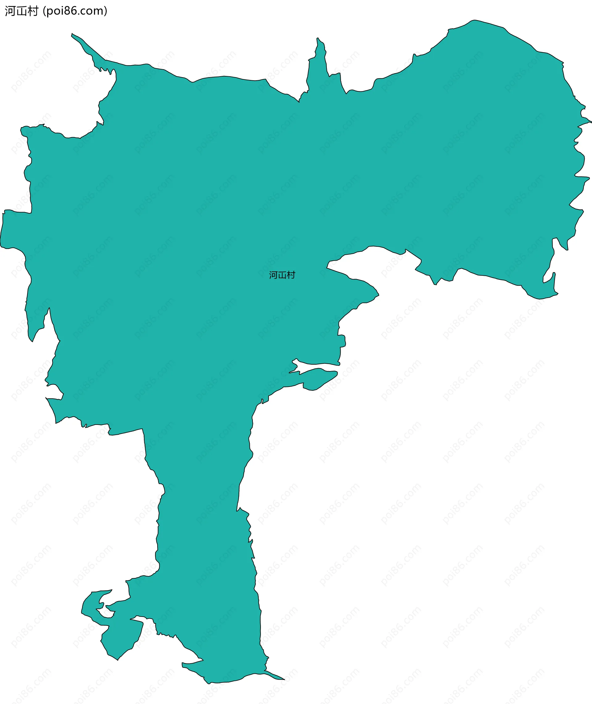 河屲村边界地图