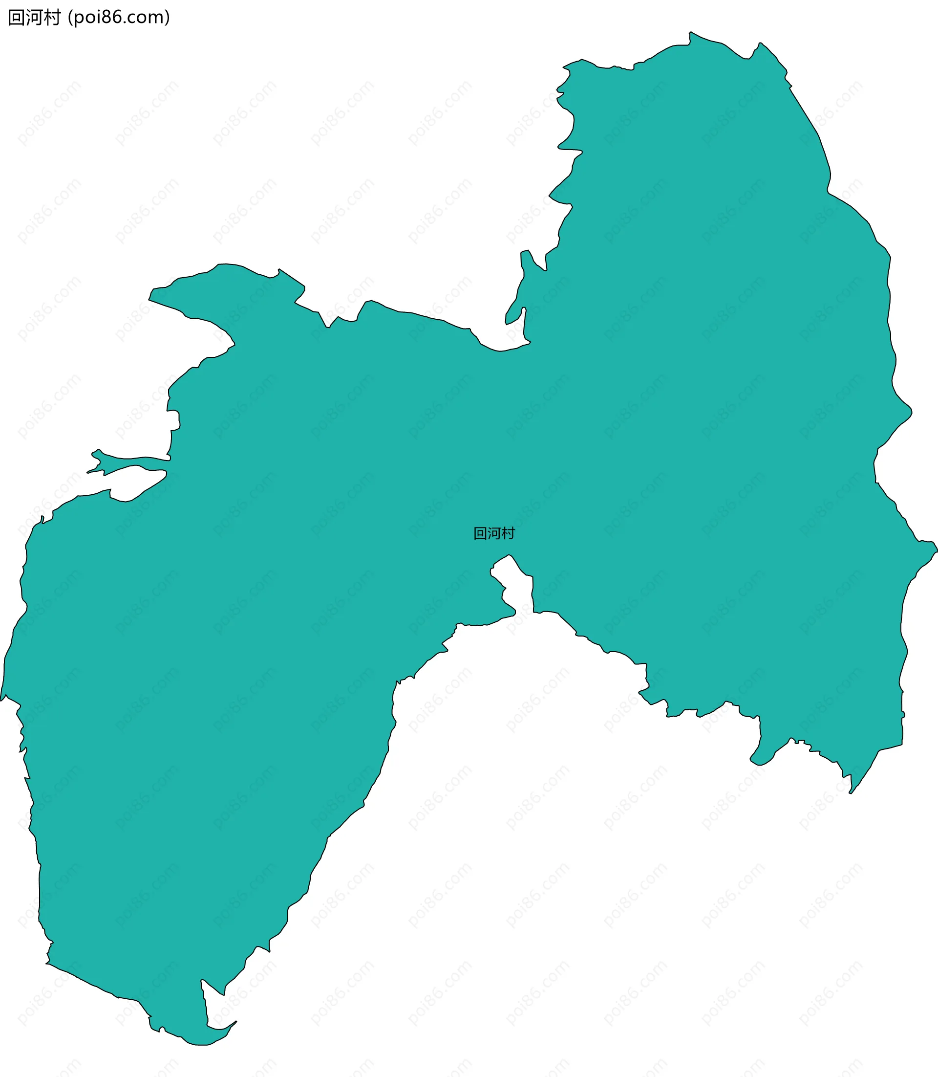 回河村边界地图