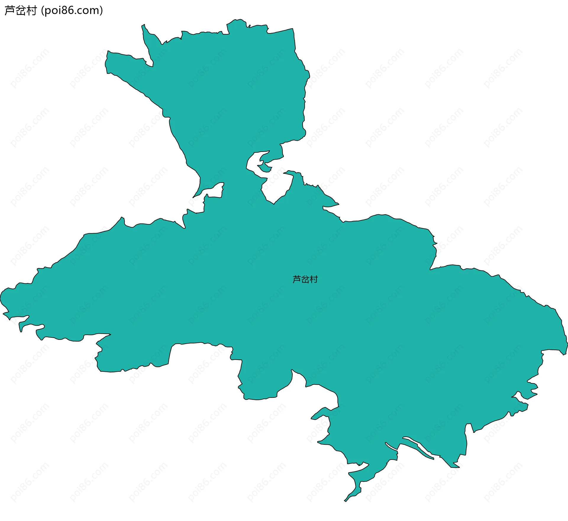 芦岔村边界地图