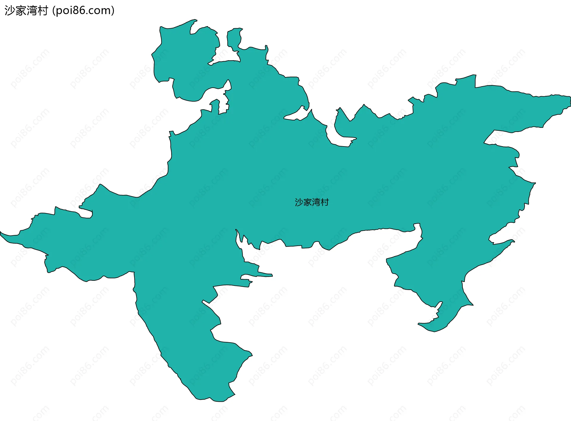 沙家湾村边界地图