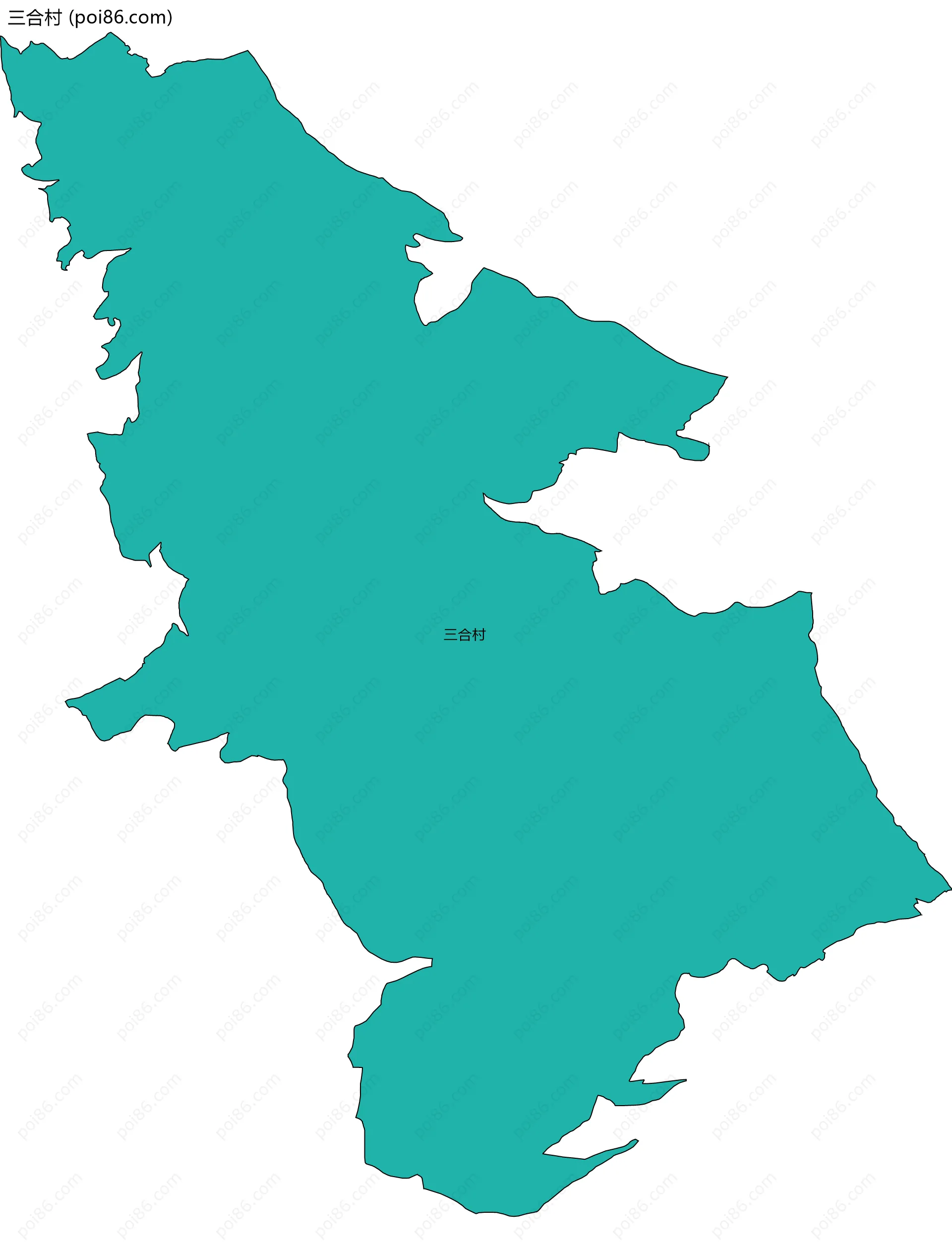 三合村边界地图