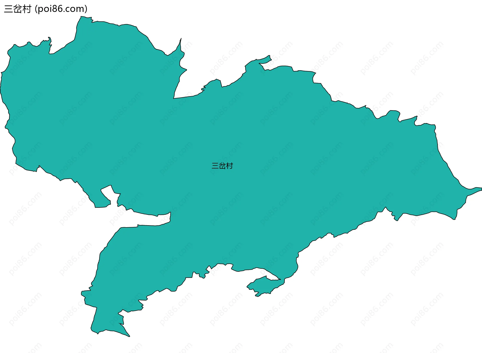 三岔村边界地图