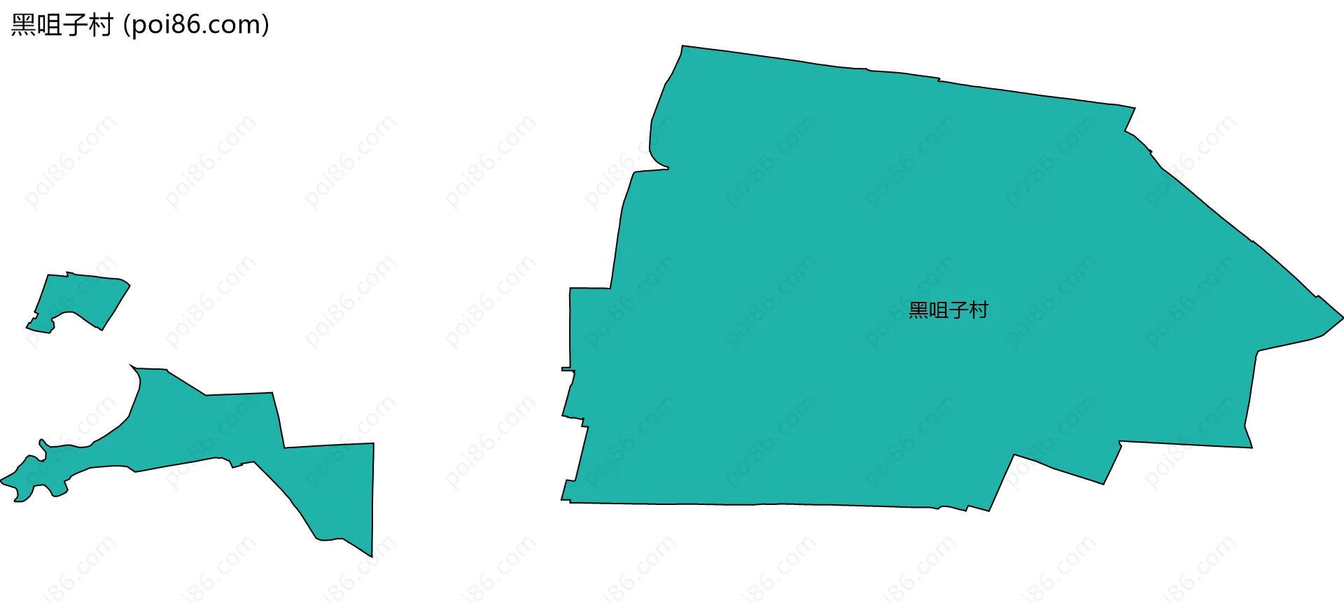 黑咀子村边界地图
