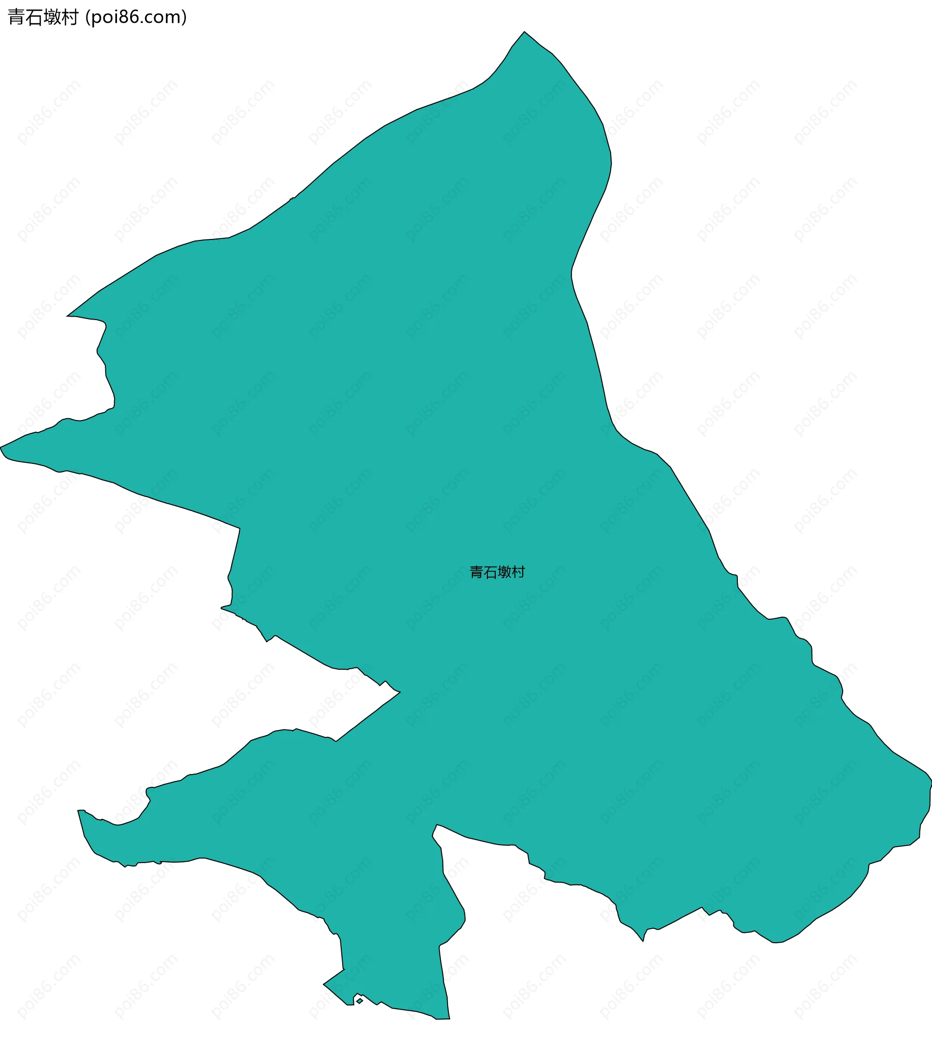 青石墩村边界地图