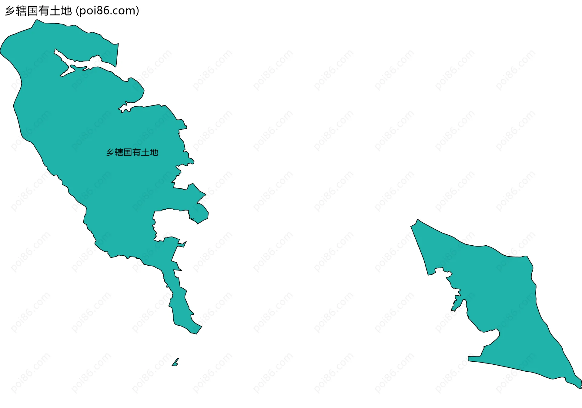 乡辖国有土地边界地图