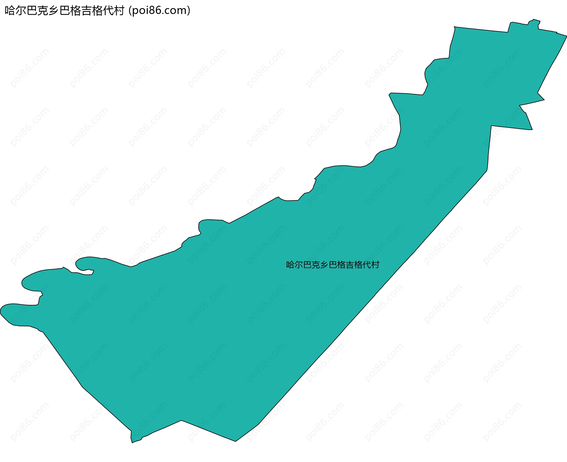 哈尔巴克乡巴格吉格代村边界地图