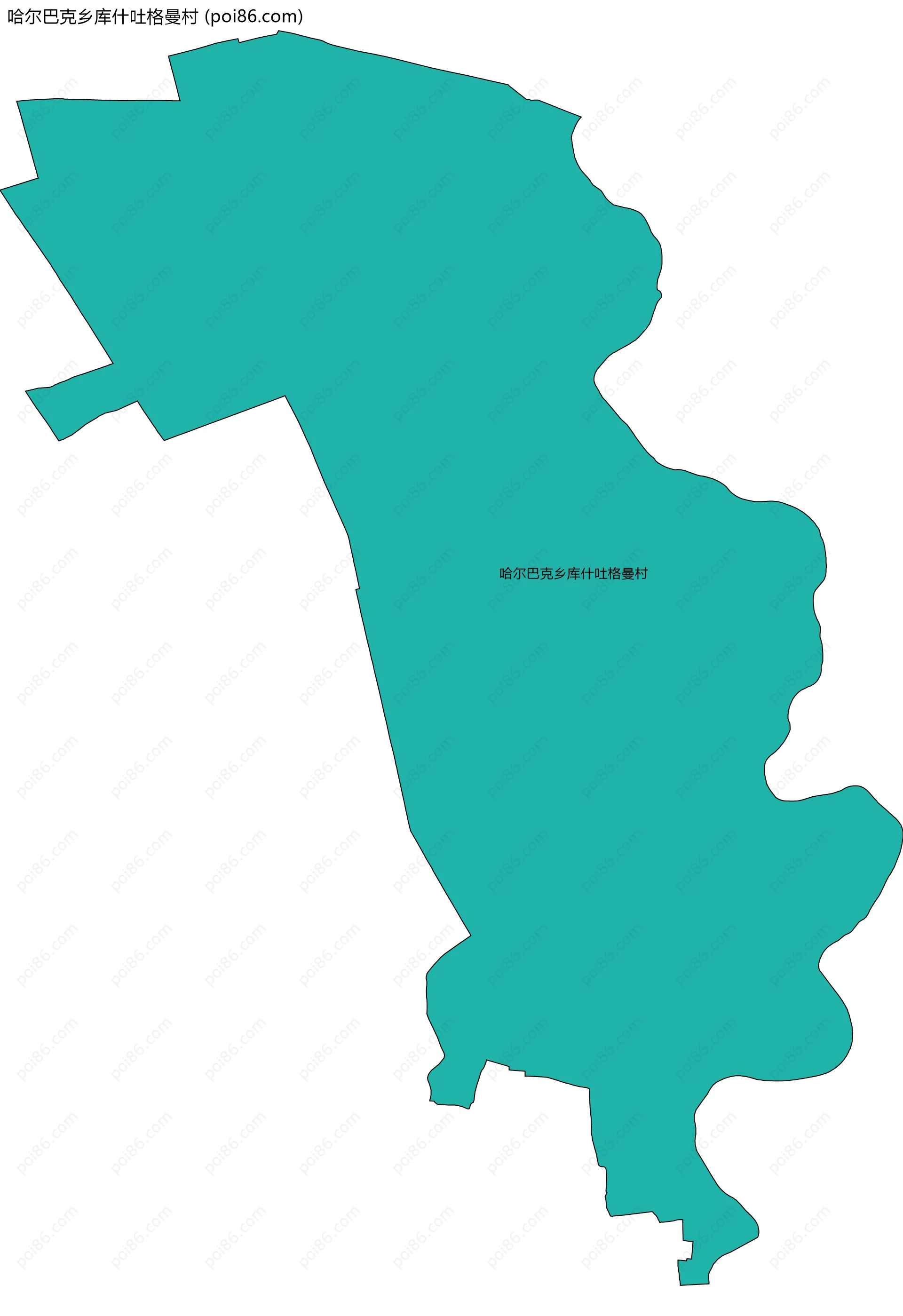哈尔巴克乡库什吐格曼村边界地图