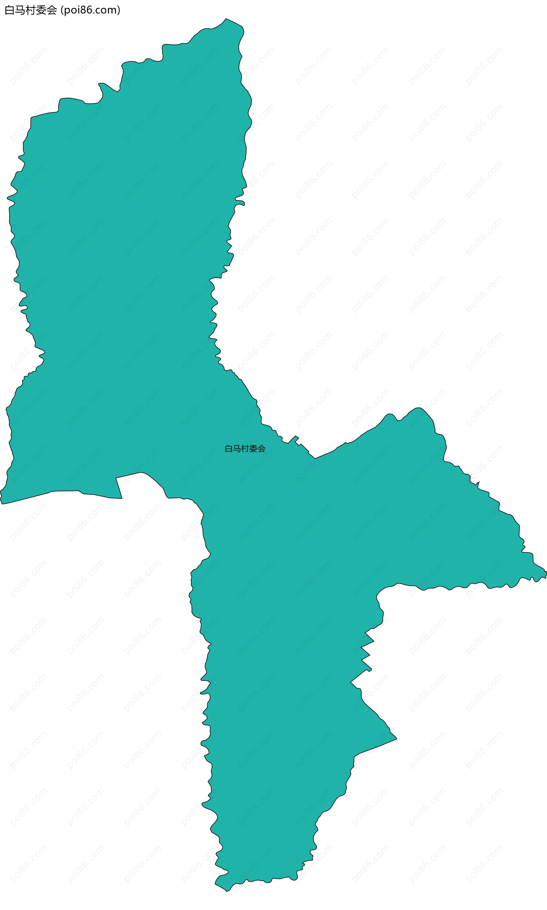 白马村委会边界地图