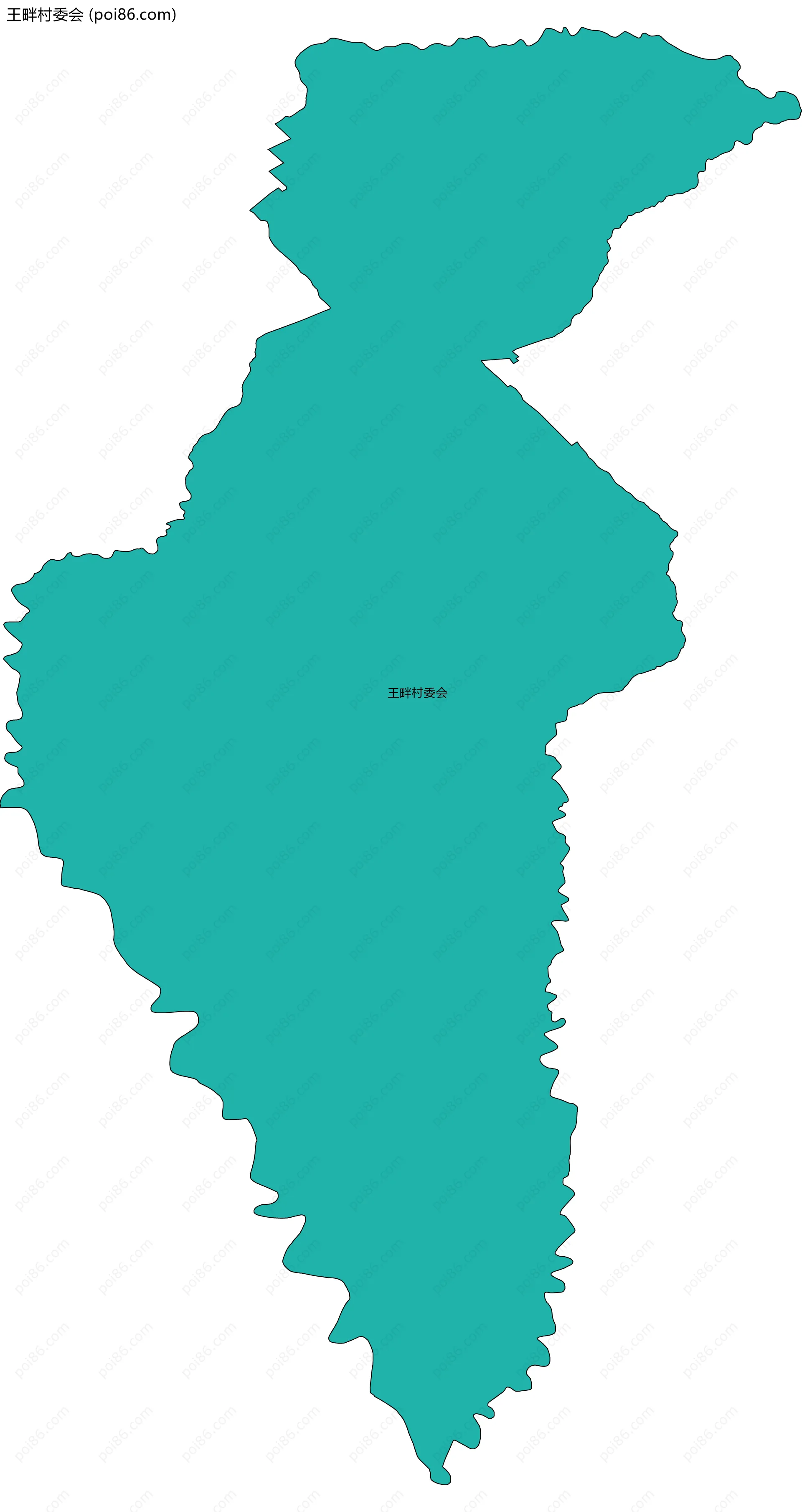 王畔村委会边界地图