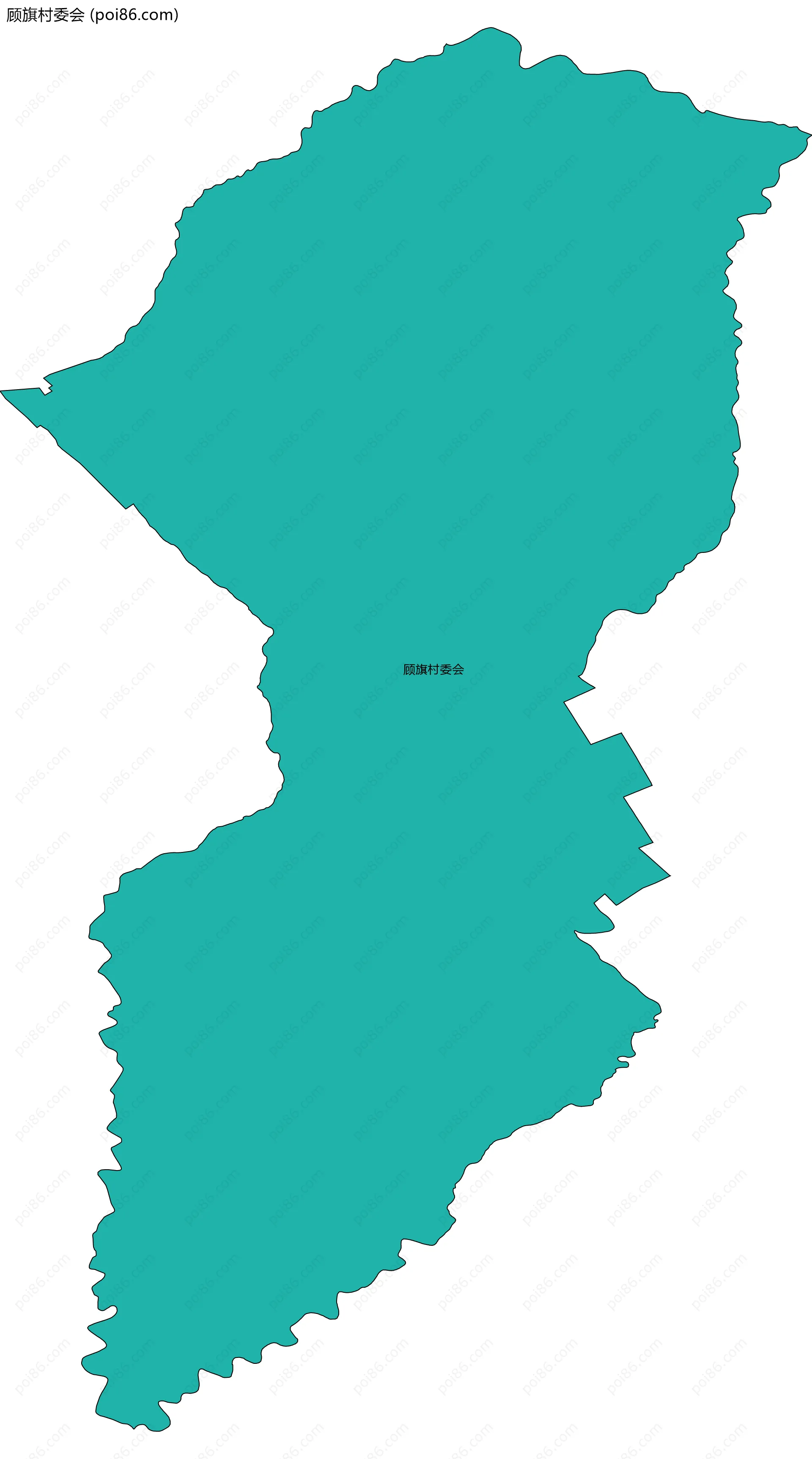 顾旗村委会边界地图
