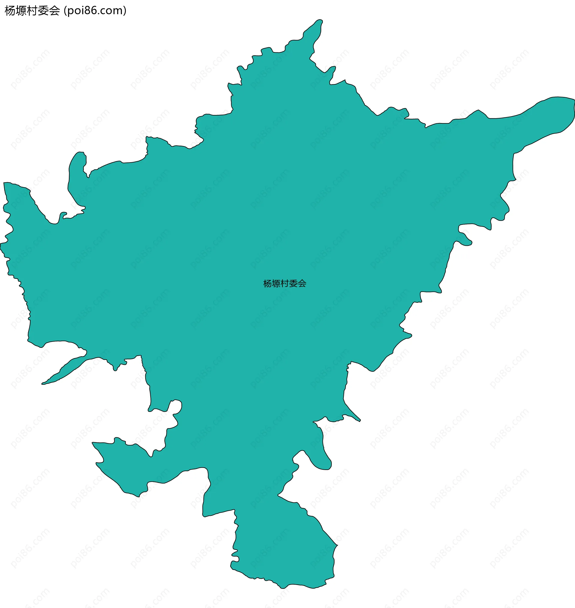 杨塬村委会边界地图